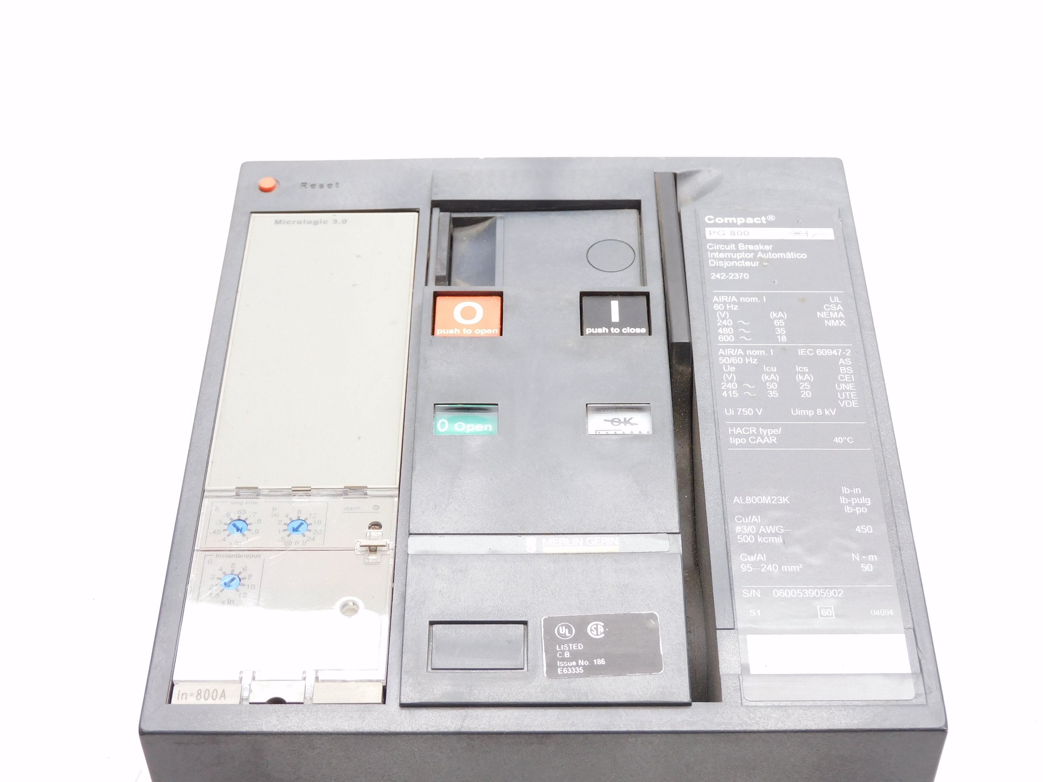 SCHNEIDER PG800 242-2370 800A 600V NSNP