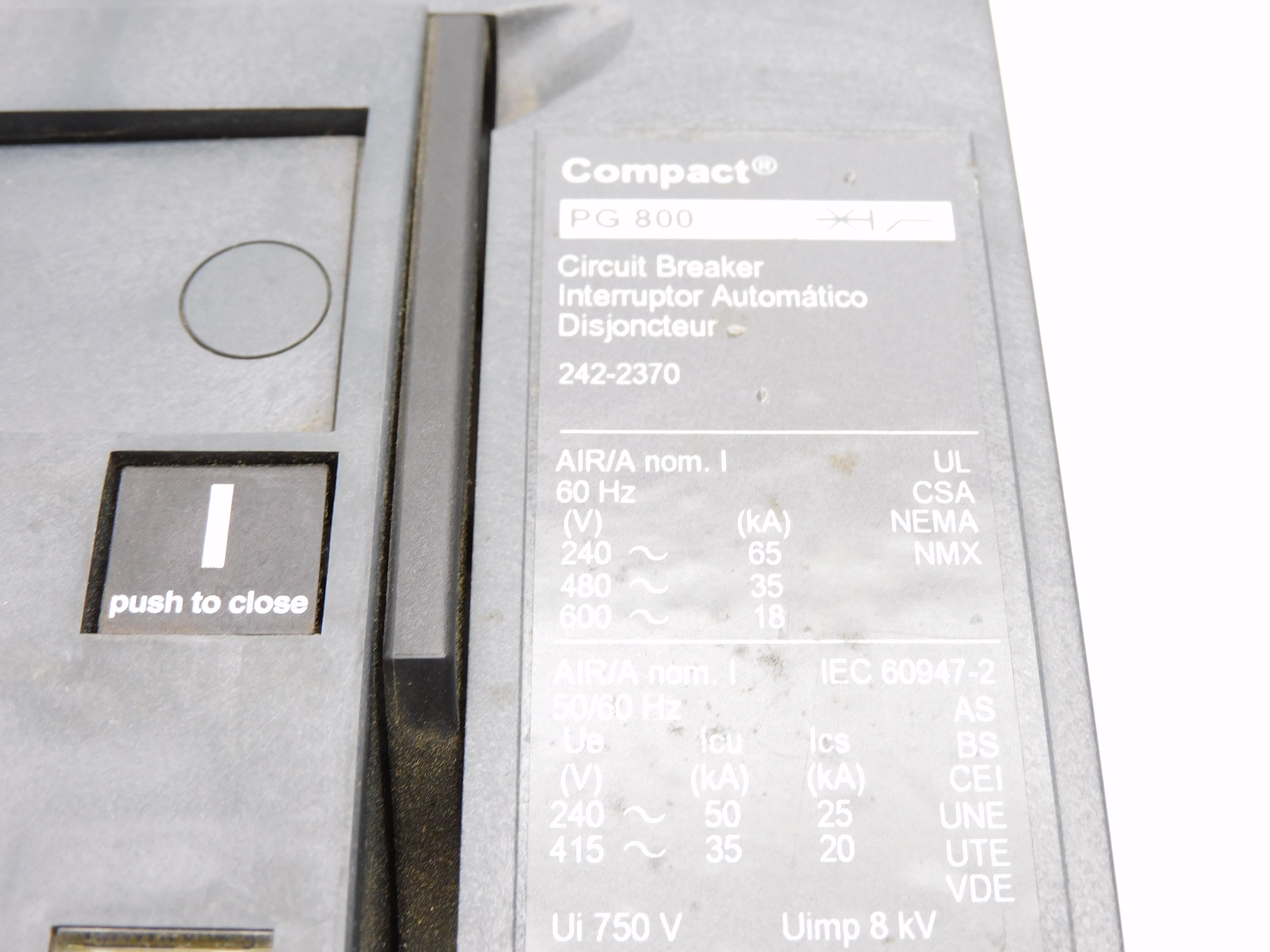 SCHNEIDER PG800 242-2370 800A 600V NSNP