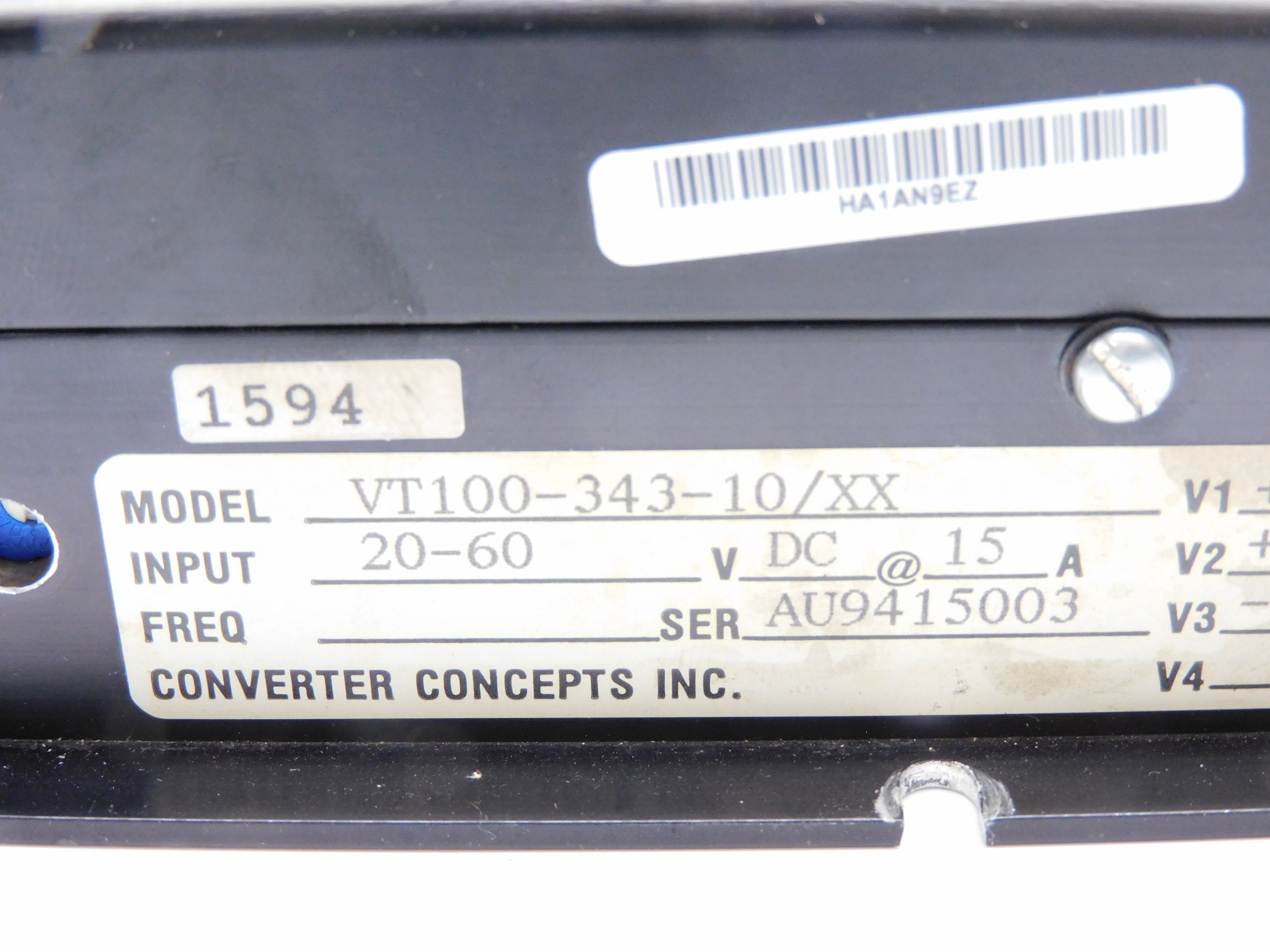 CONVERTER CONCEPTS VT100-343-10/XX UNMP