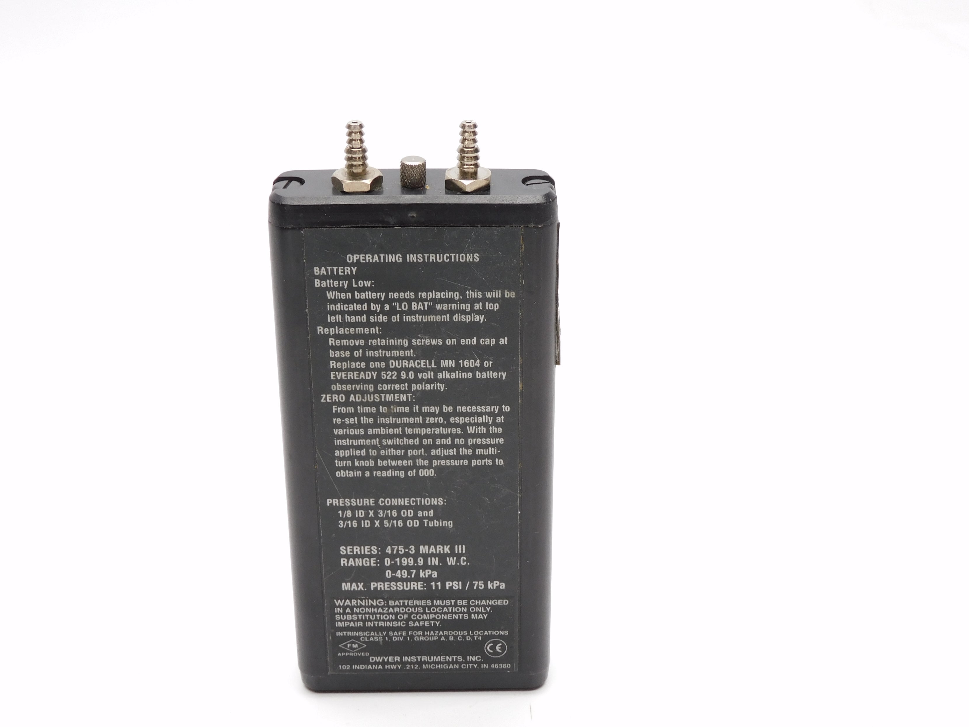 DWYER 475-3-MARK-III (11PSI) UNMP