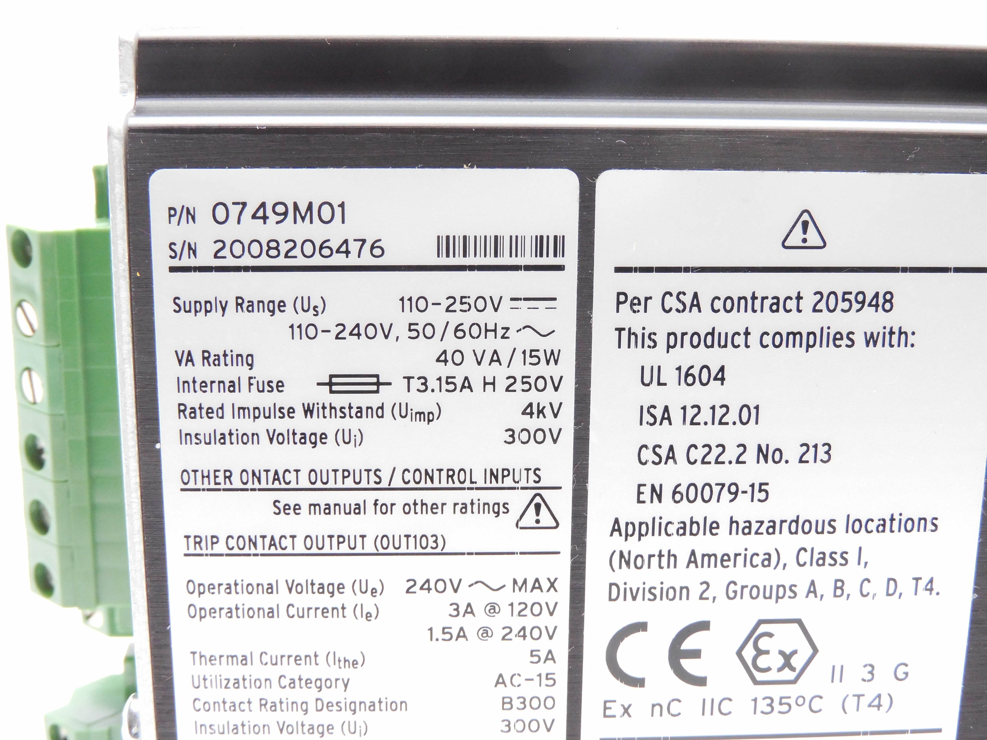 SEL SEL-749M 0749M01 NSNP