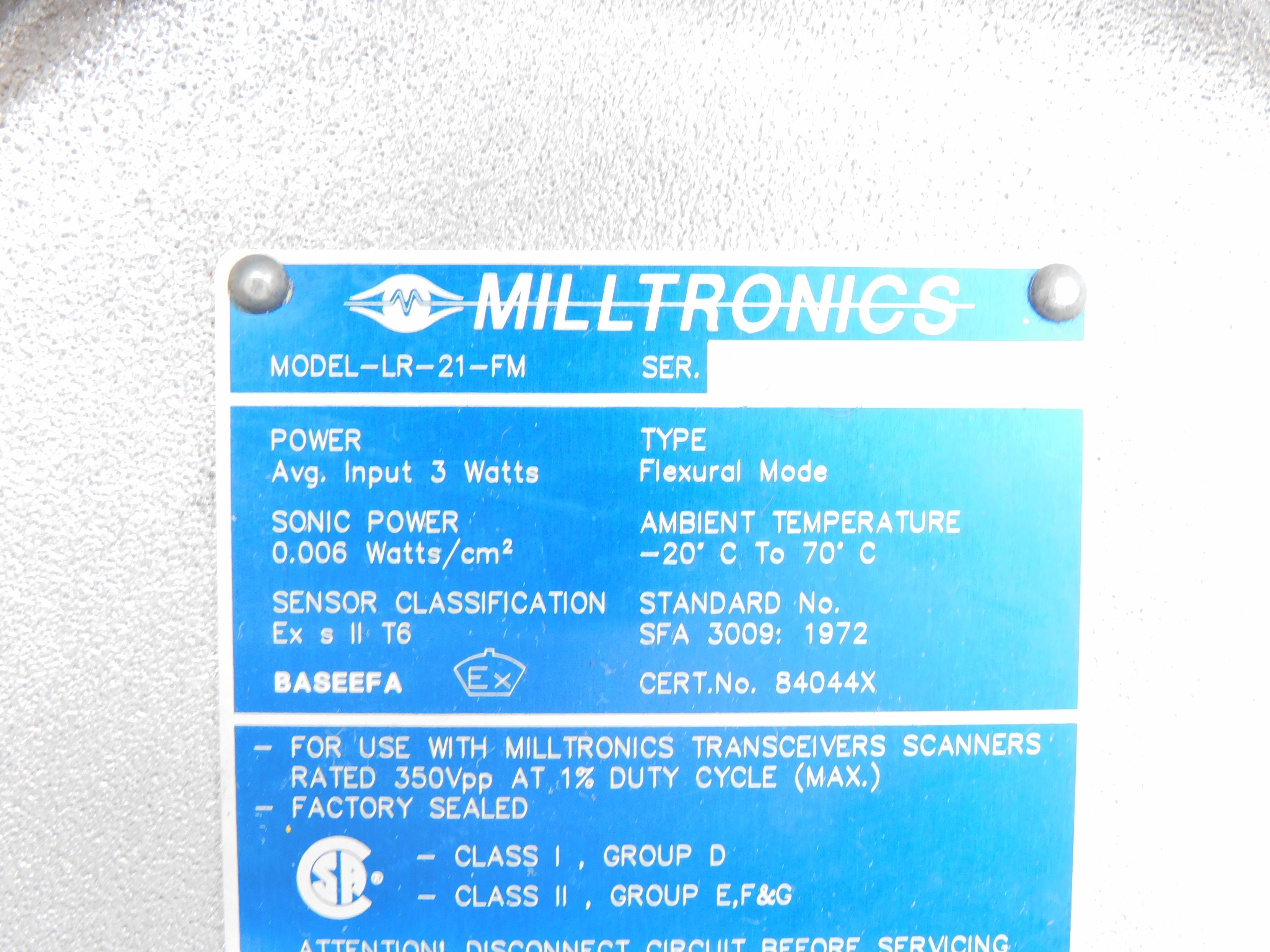 MILLTRONICS LR-21-FM (AS PICTURED) NSNP