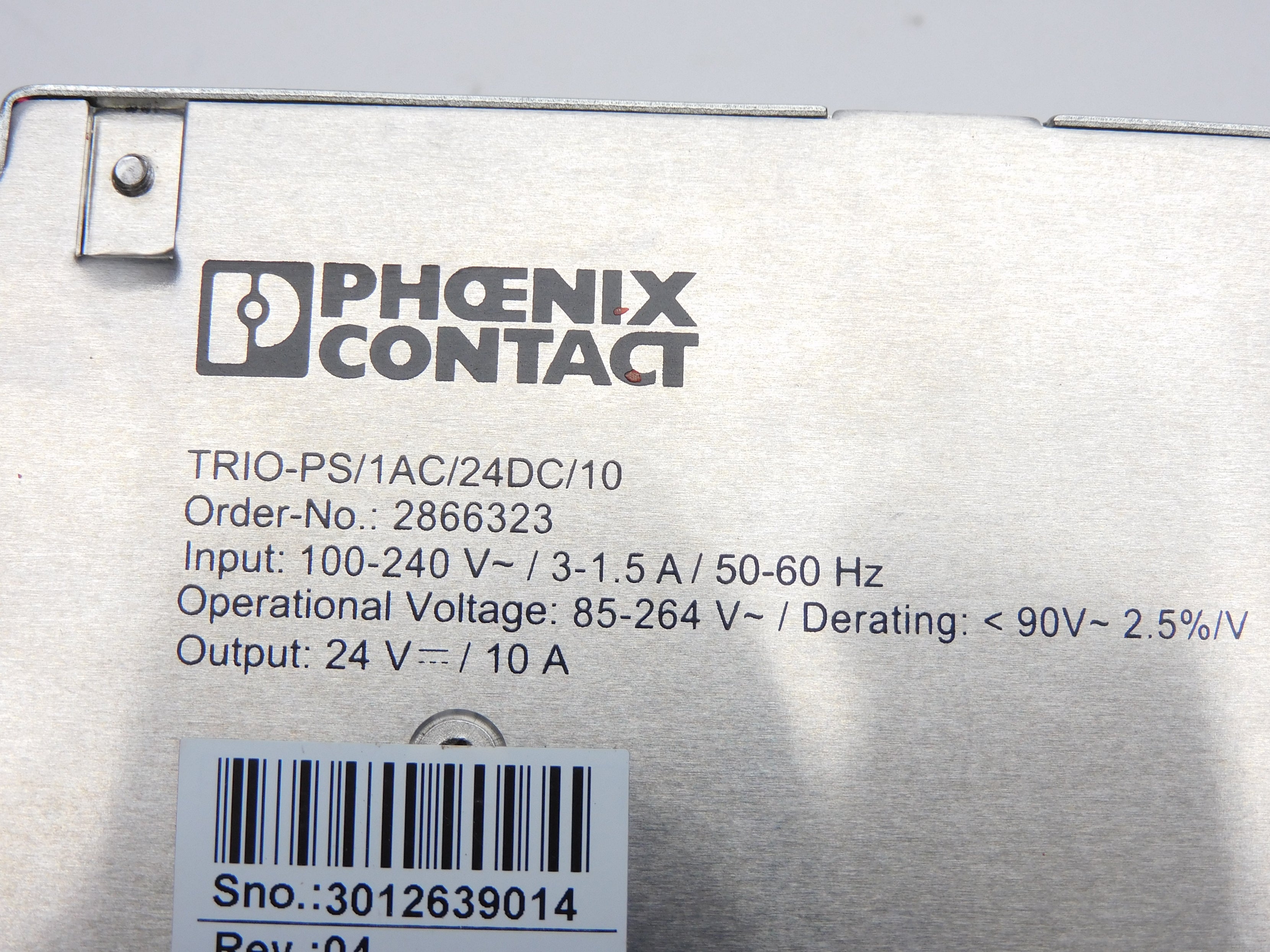 PHOENIX CONTACT TRIO-PS/1AC/24DC/10 NSNP