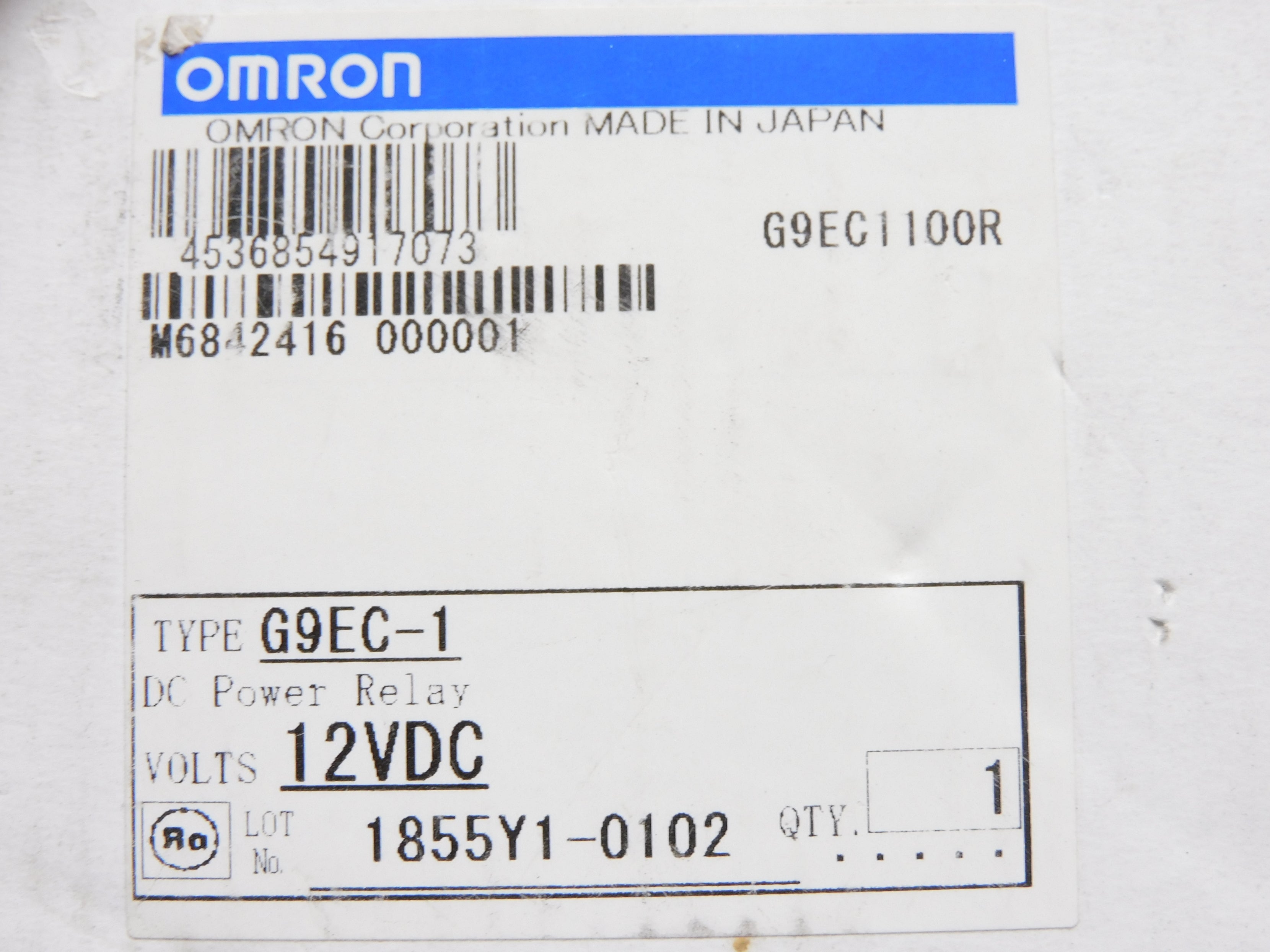 OMRON G9EC-1 12VDC 200A NSMP