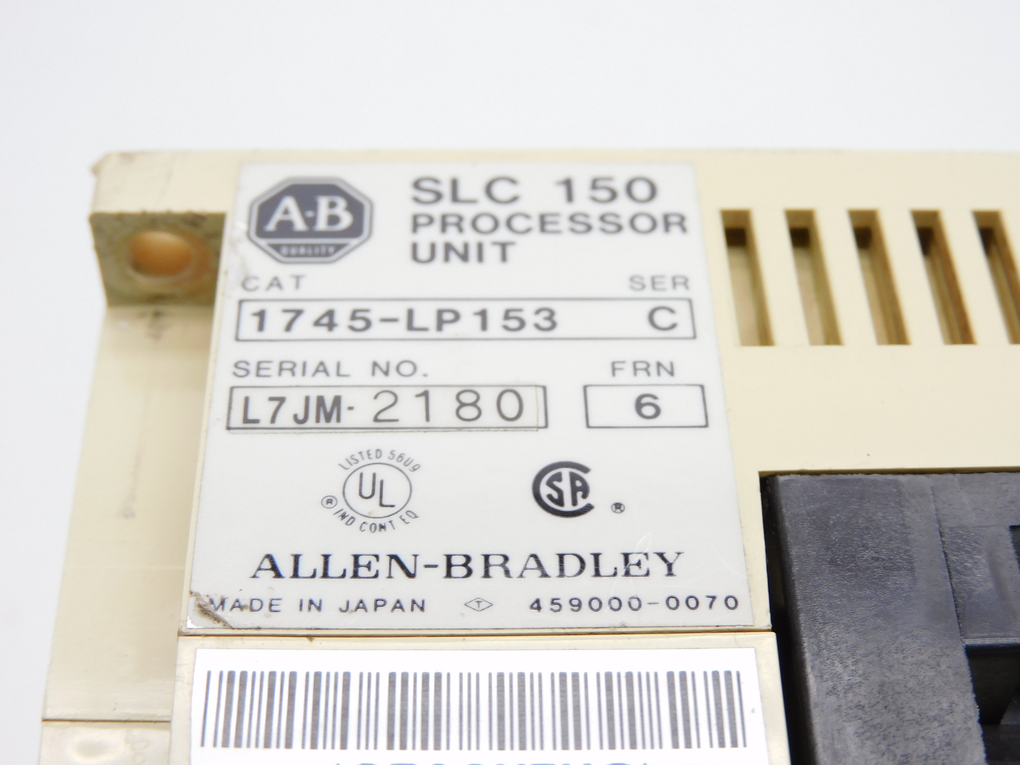 ALLEN BRADLEY 1745-LP153 SER. C F/W 6 UNMP