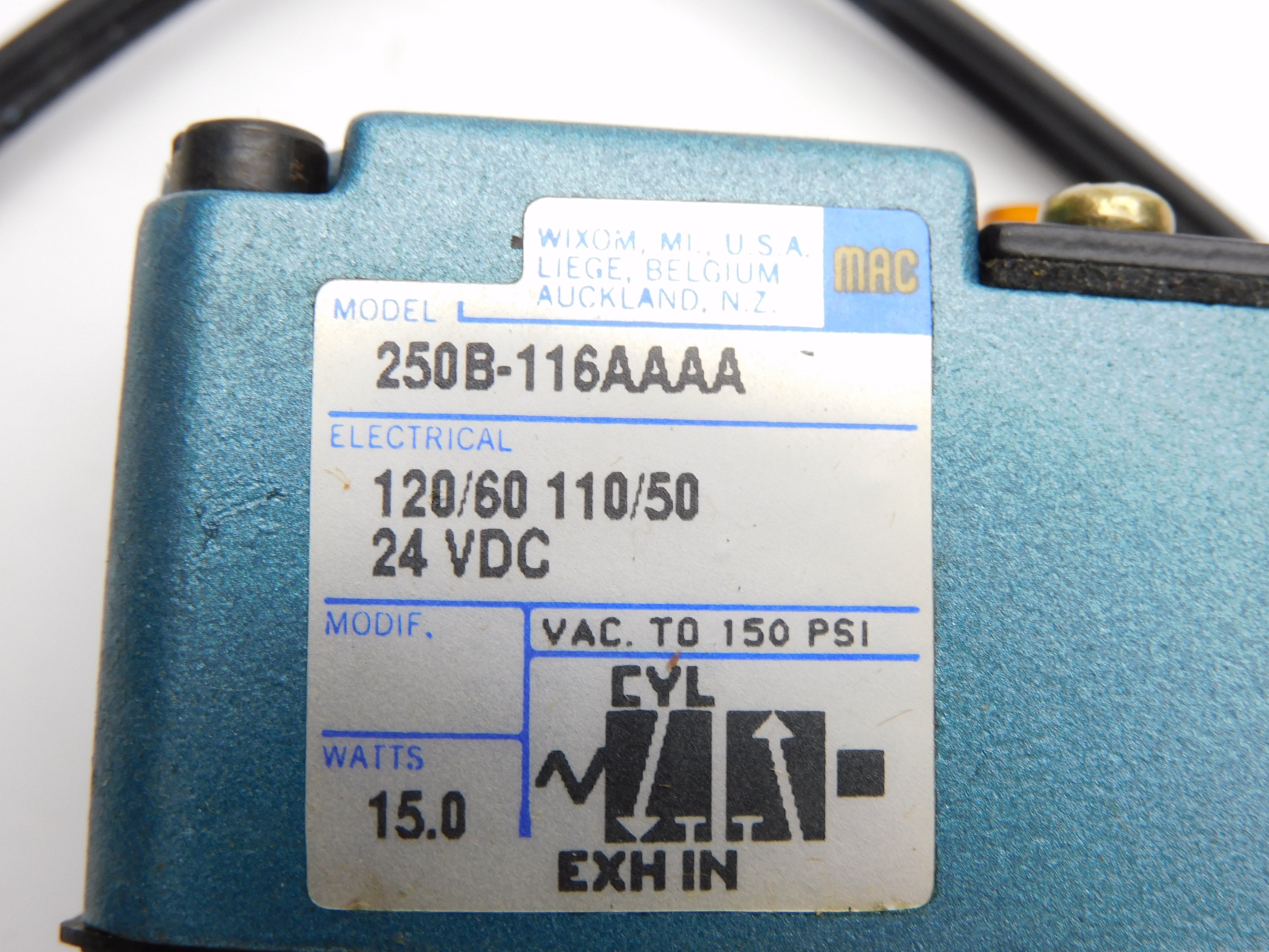 MAC 250B-116AAAA 120/60 110/50 150PSI NSMP