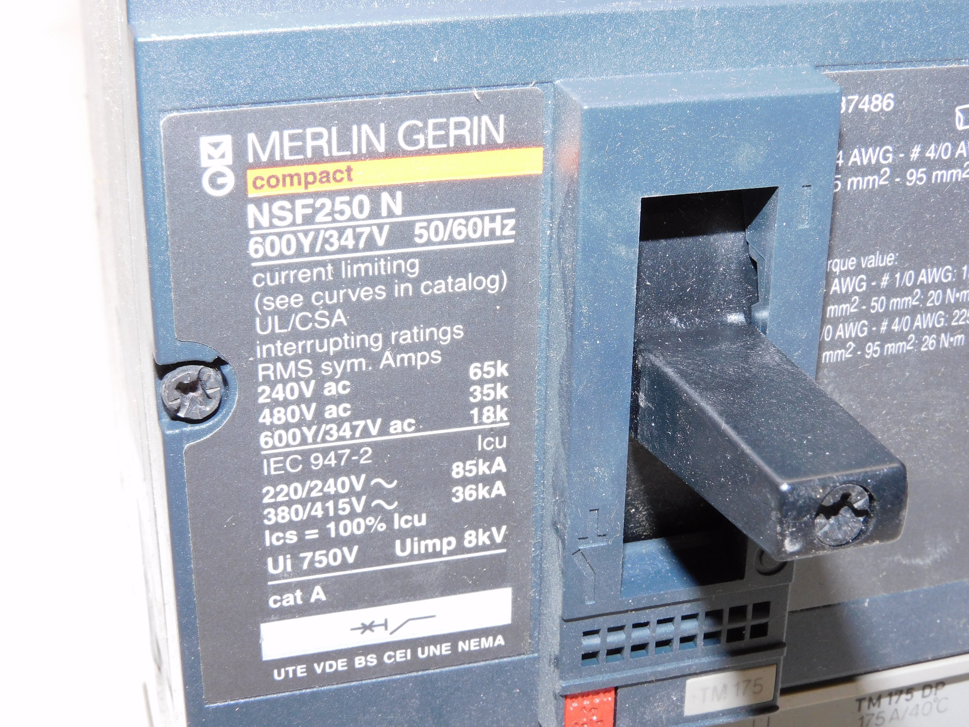 MERLIN GERIN NSF250N 175A 600/347V NSNP