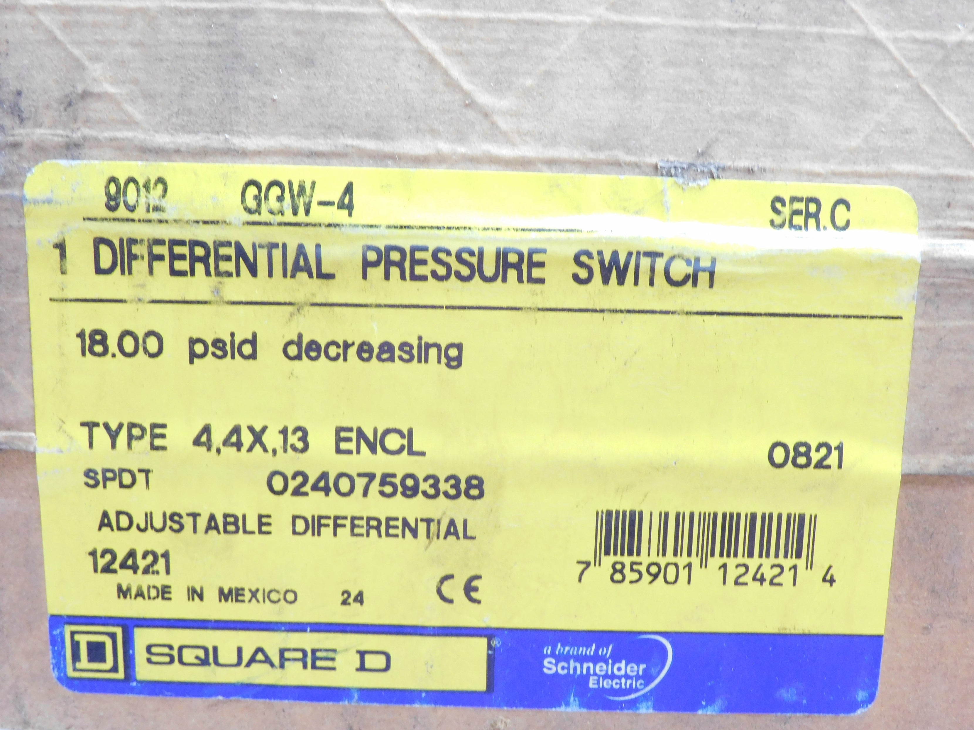 SQUARE D 9012GGW4 SER. C NSMP