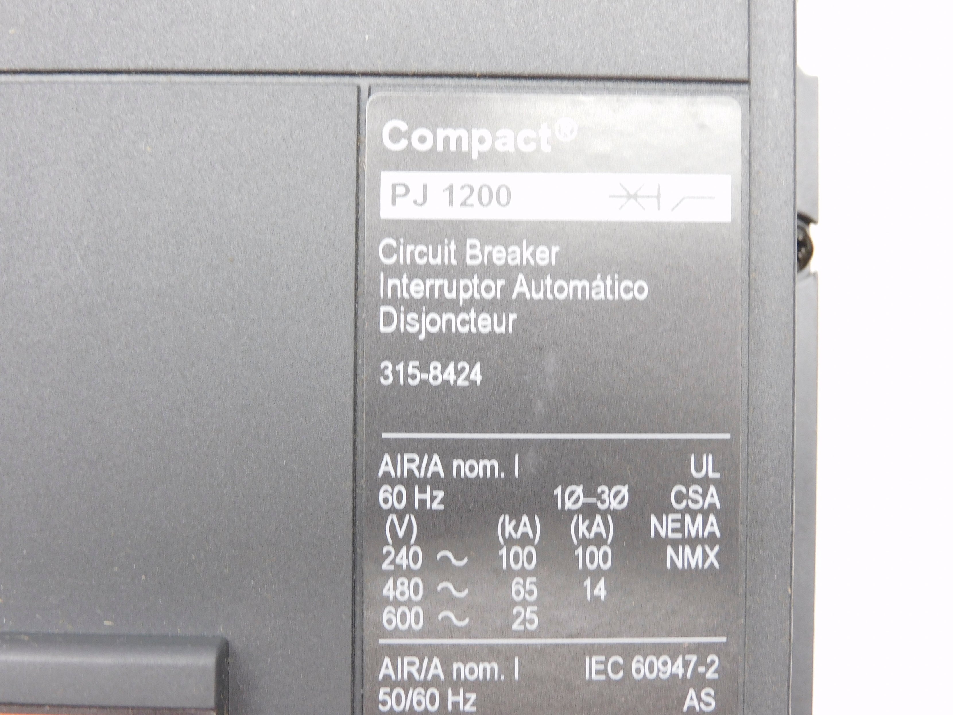 SCHNEIDER 315-8424 NPJF36120CU31AY001 1200A 600V NSNP