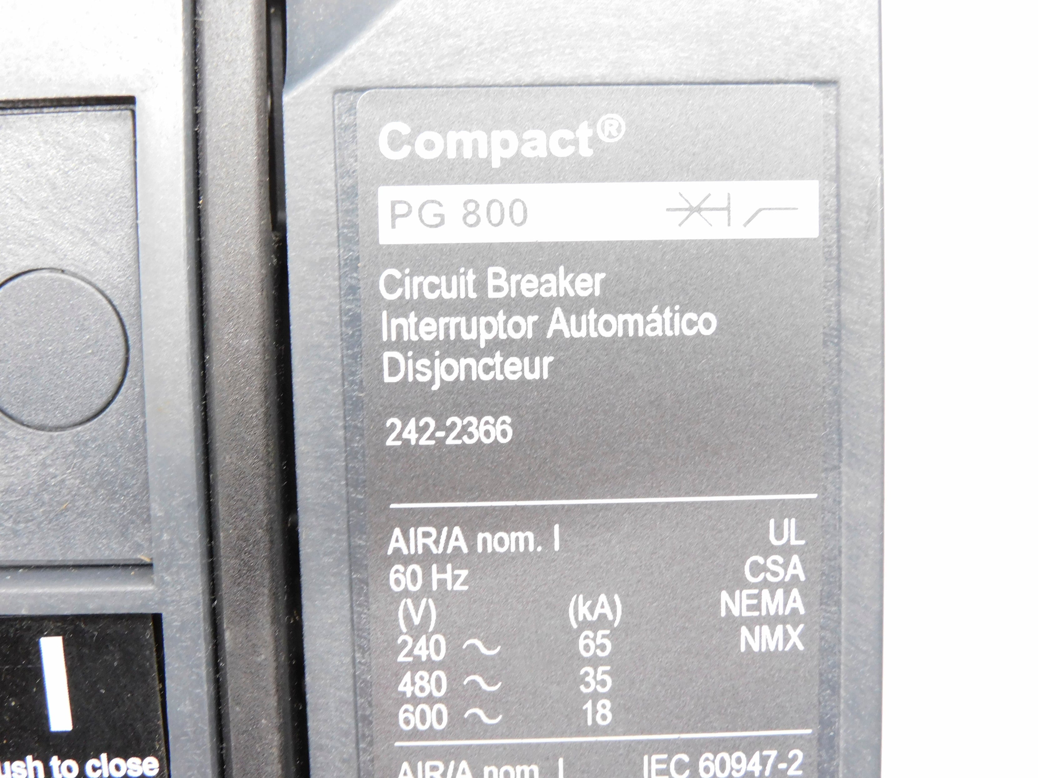 SCHNEIDER 242-2366 PG800 800A 600V (AS PICTURED) NSNP