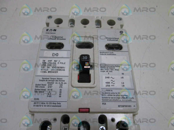EATON CIRCUIT BREAKER EHD3030SV  NSNP