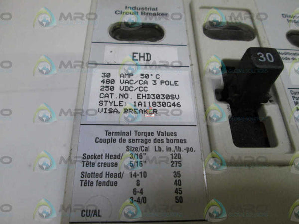 EATON CIRCUIT BREAKER EHD3030SV  NSNP