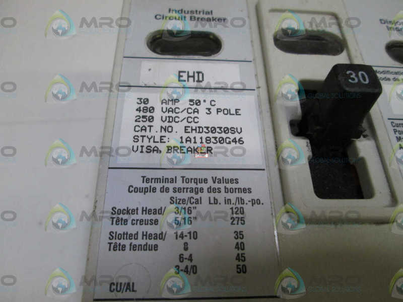 EATON CIRCUIT BREAKER EHD3030SV  NSNP
