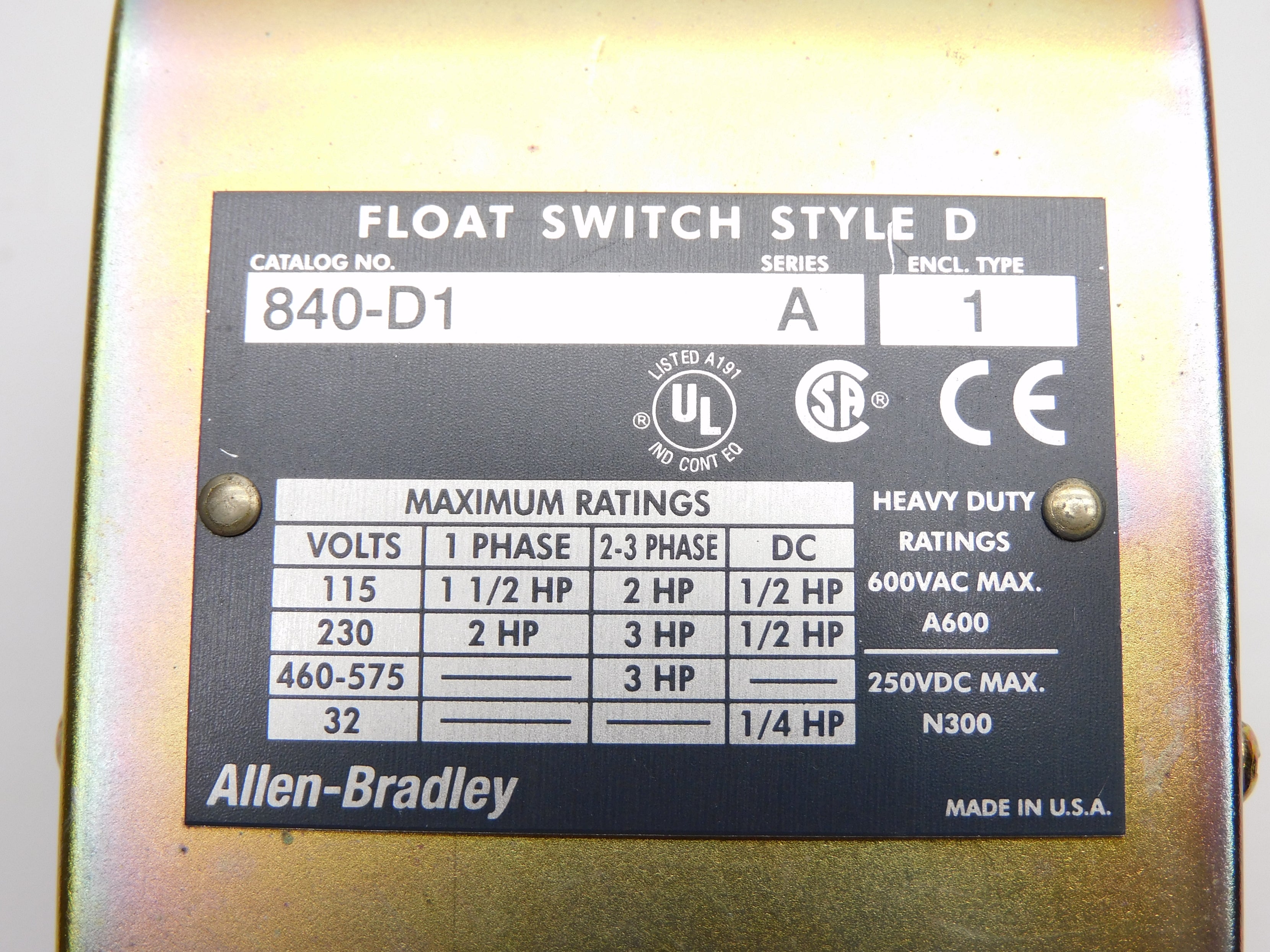 INDUSTRIAL SPARE PART 840-D1 SER. A NSNP