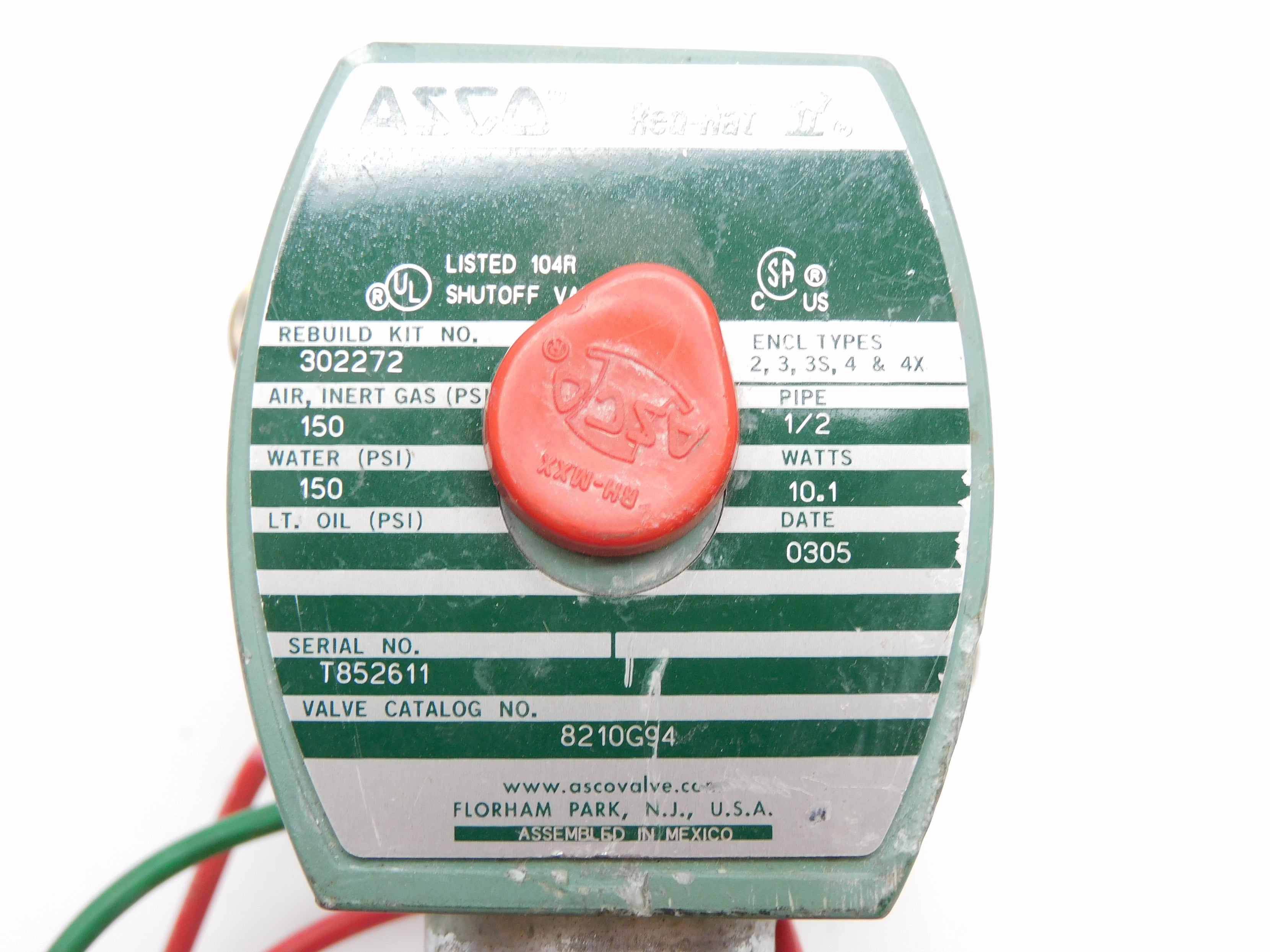 ASCO 8210G94 110/120V 150PSI 1/2" UNMP
