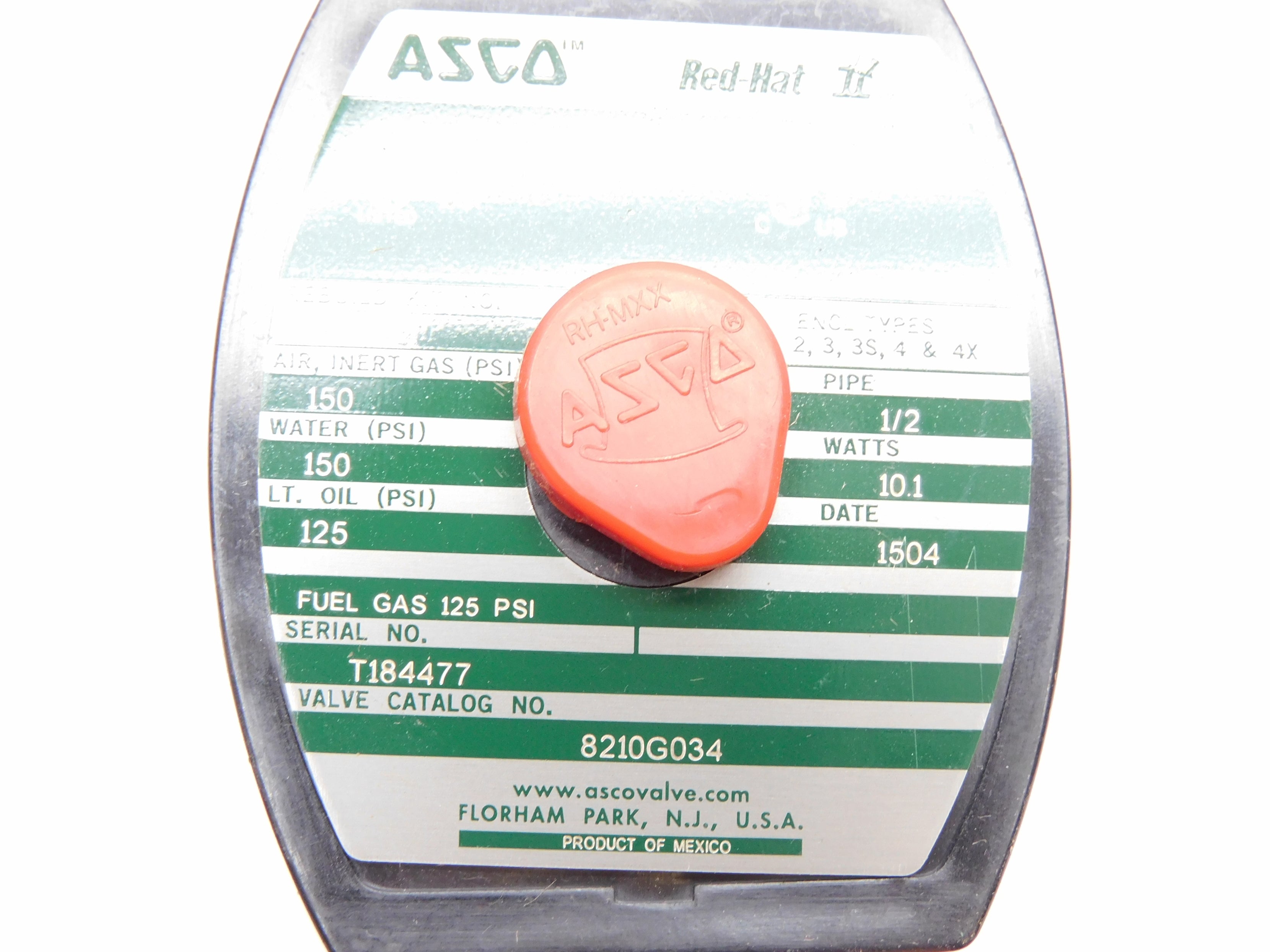 ASCO 8210G034 120/60 110/50 150PSI NSNP