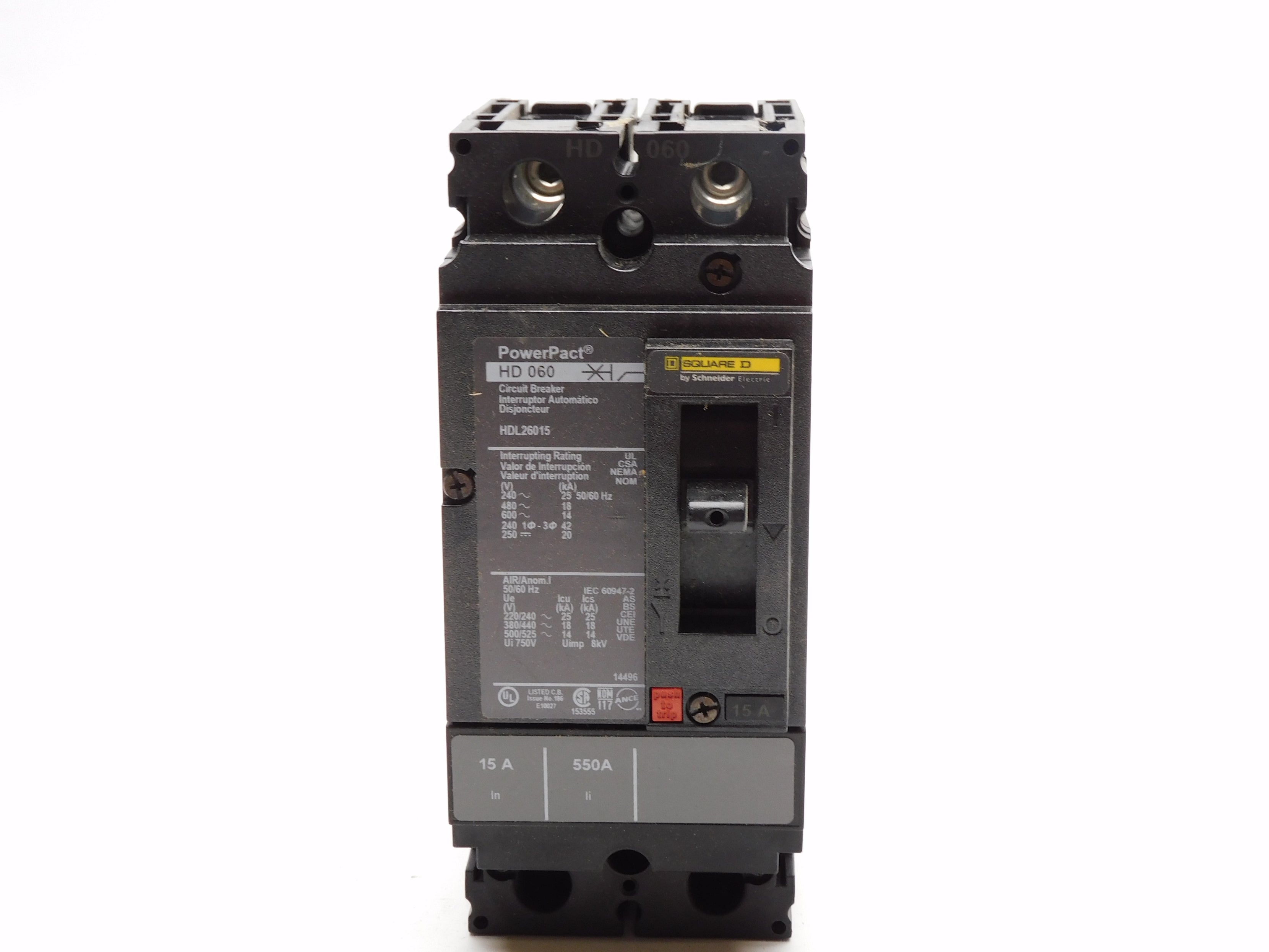 SQUARE D HDL26015 15A 600V NSNP