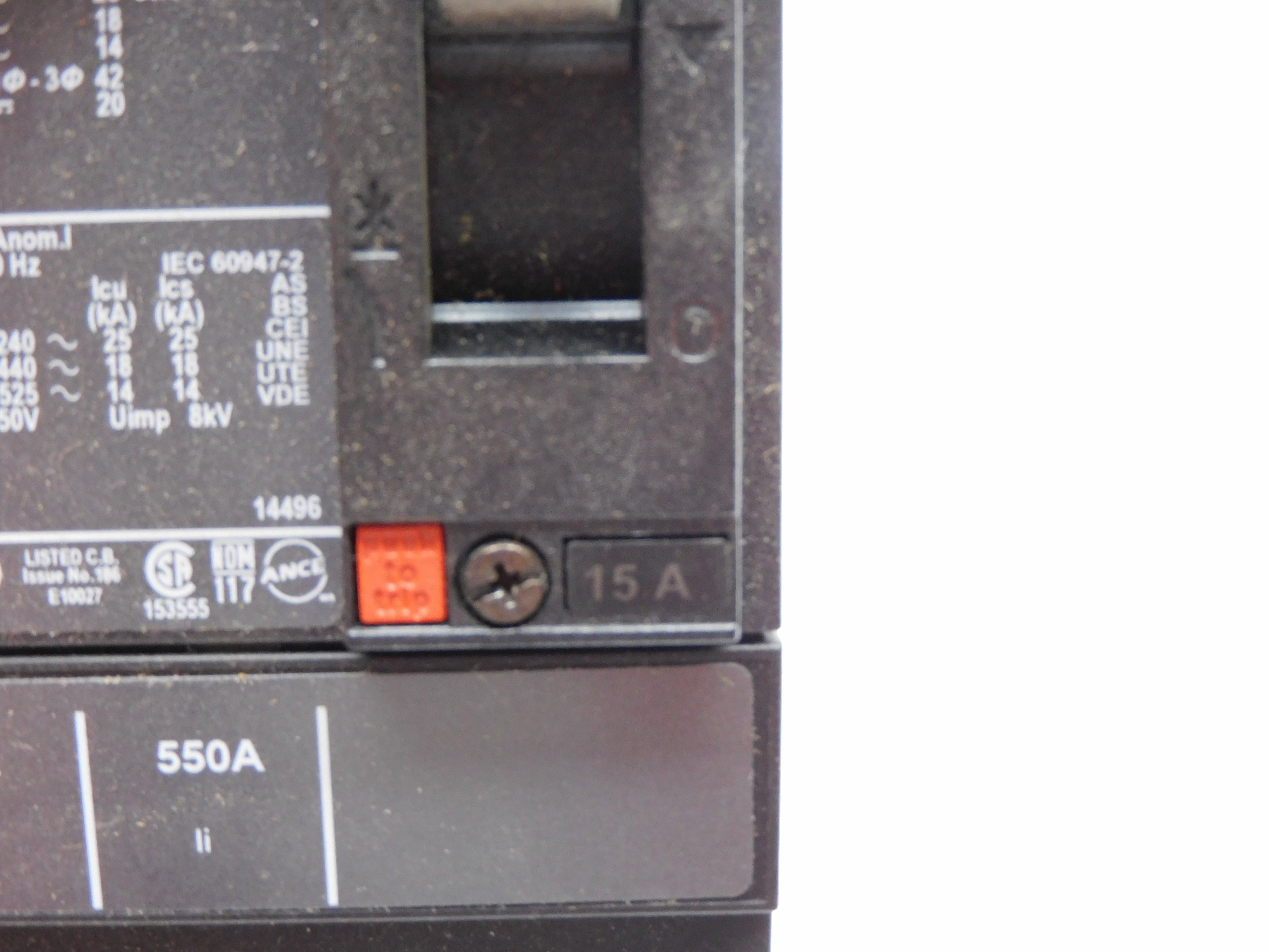 SQUARE D HDL26015 15A 600V NSNP