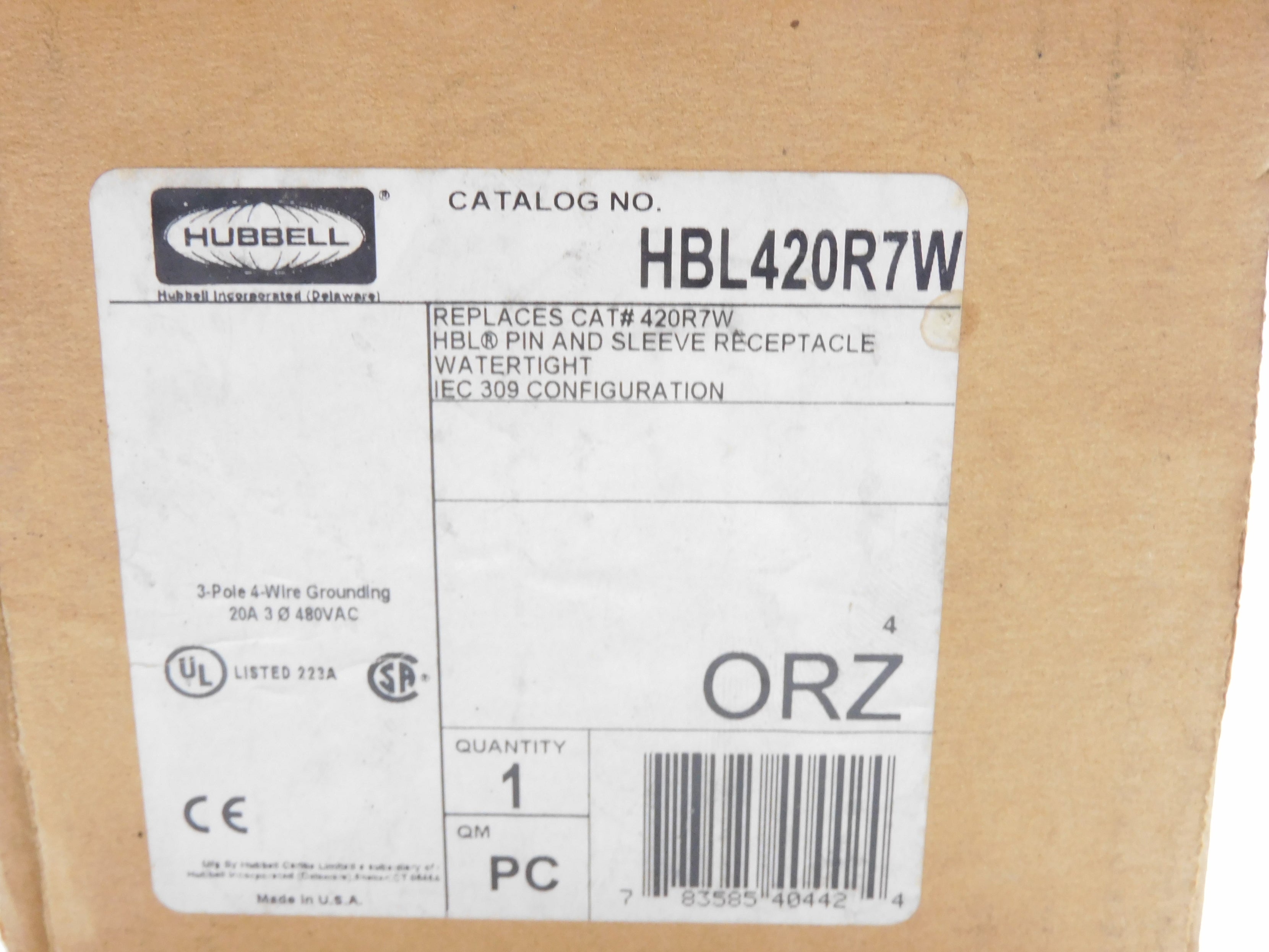 HUBBELL HBL420R7W NSMP