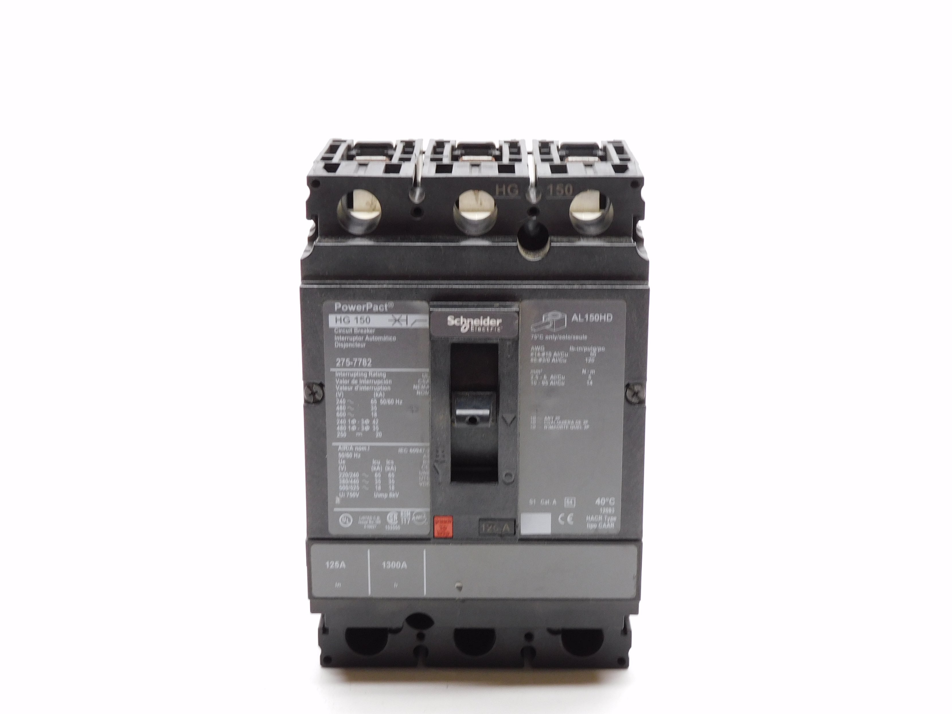 SCHNEIDER 275-7782 NHGP36125SO 125A 600V (AS PICTURED) NSNP