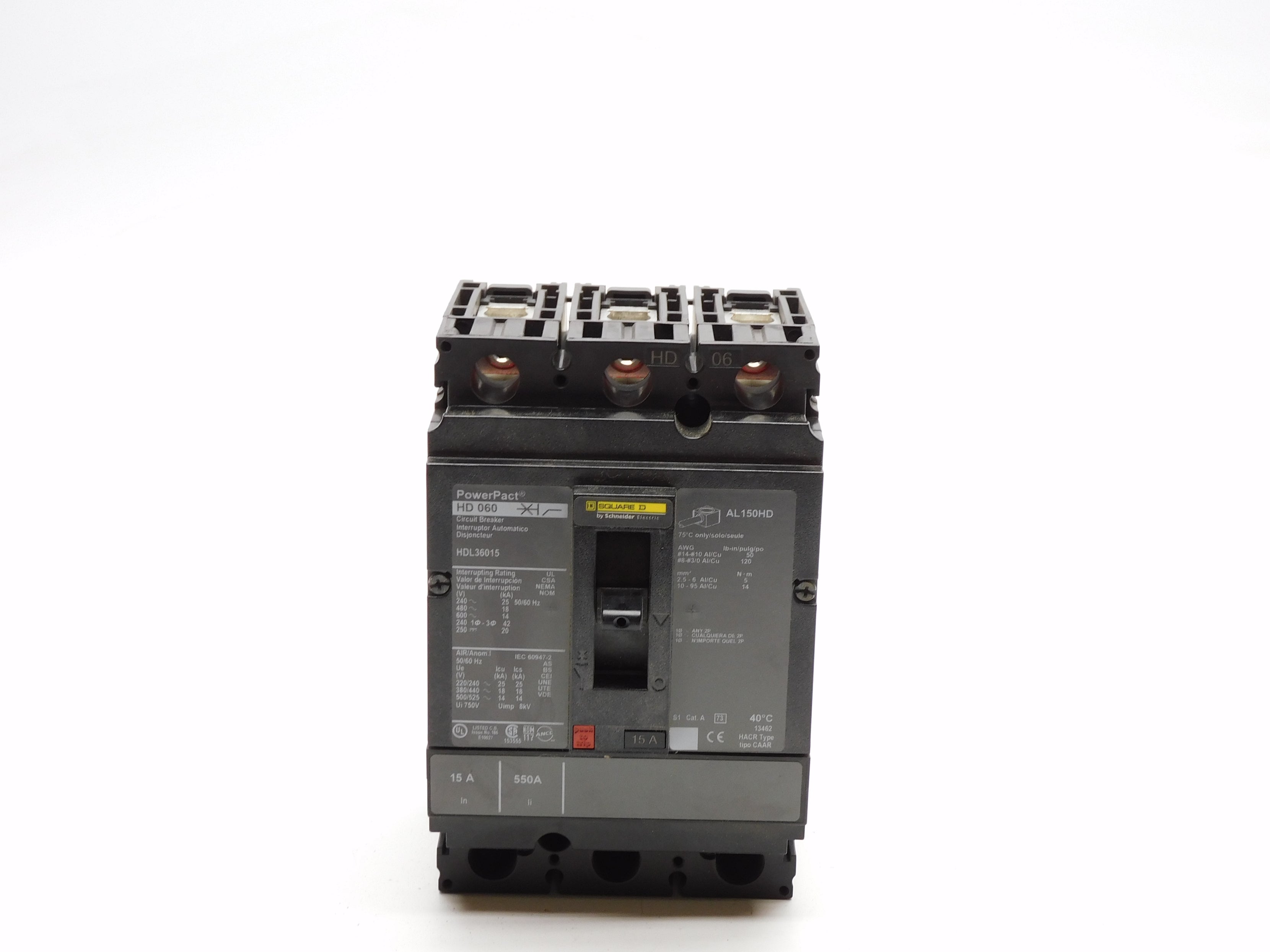 SQUARE D HDL36015 600V 15A NSNP