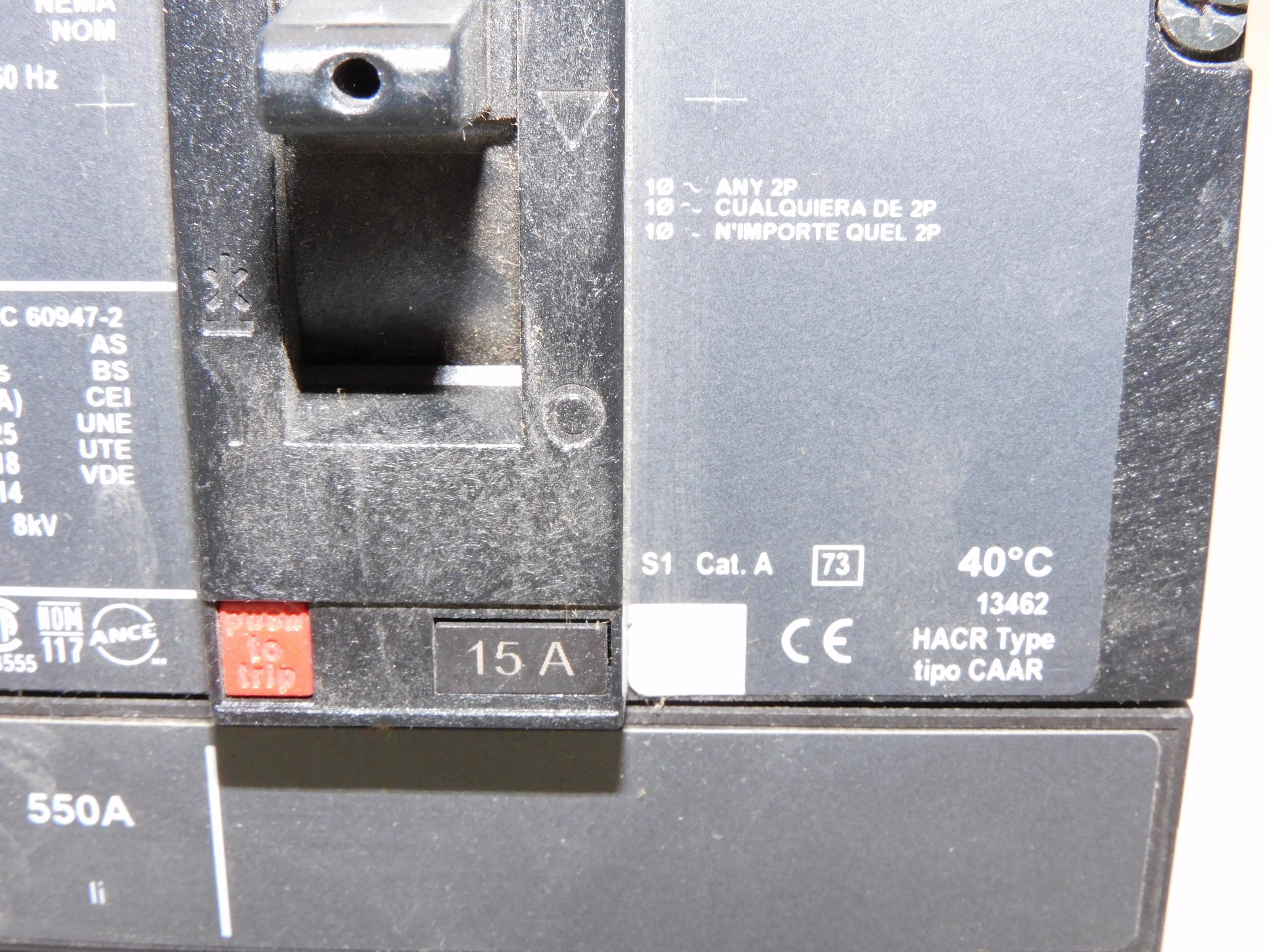 SQUARE D HDL36015 600V 15A NSNP