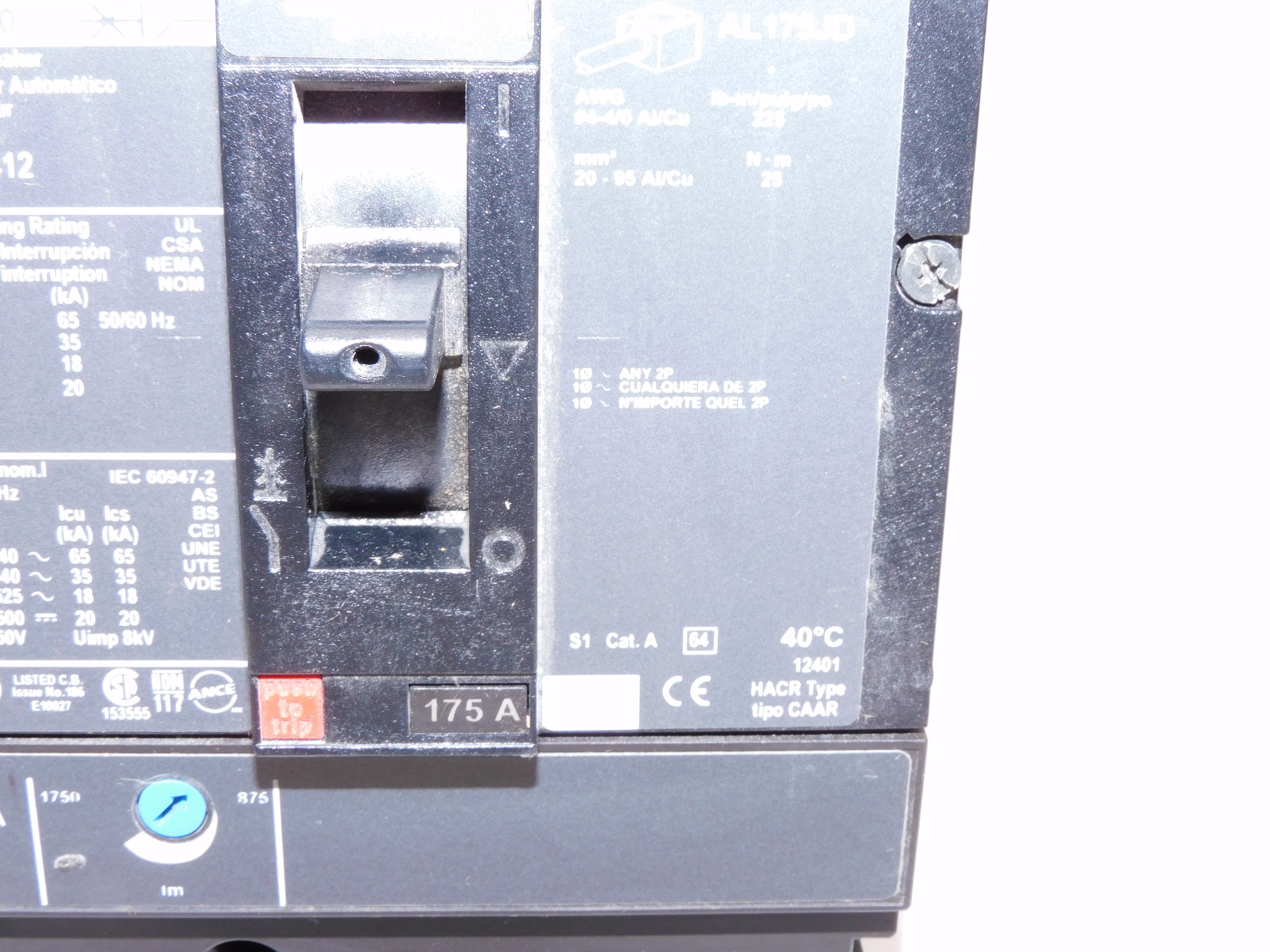 SCHNEIDER 394-9412 NJGF36175Y011 175A 600V NSNP