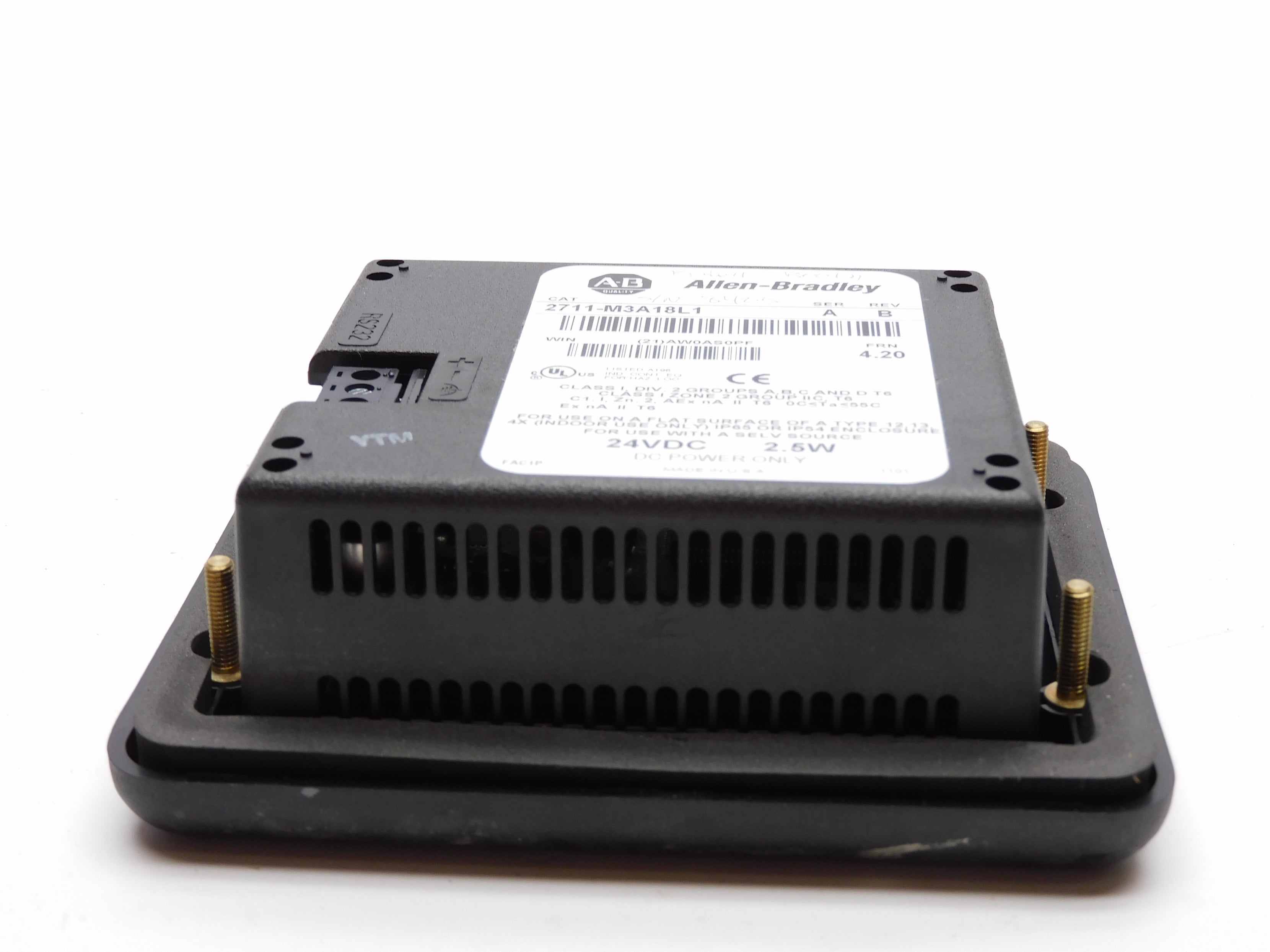 ALLEN BRADLEY 2711-M3A18L1 SER. A F/W 4.20 (AS PICTURED) UNMP