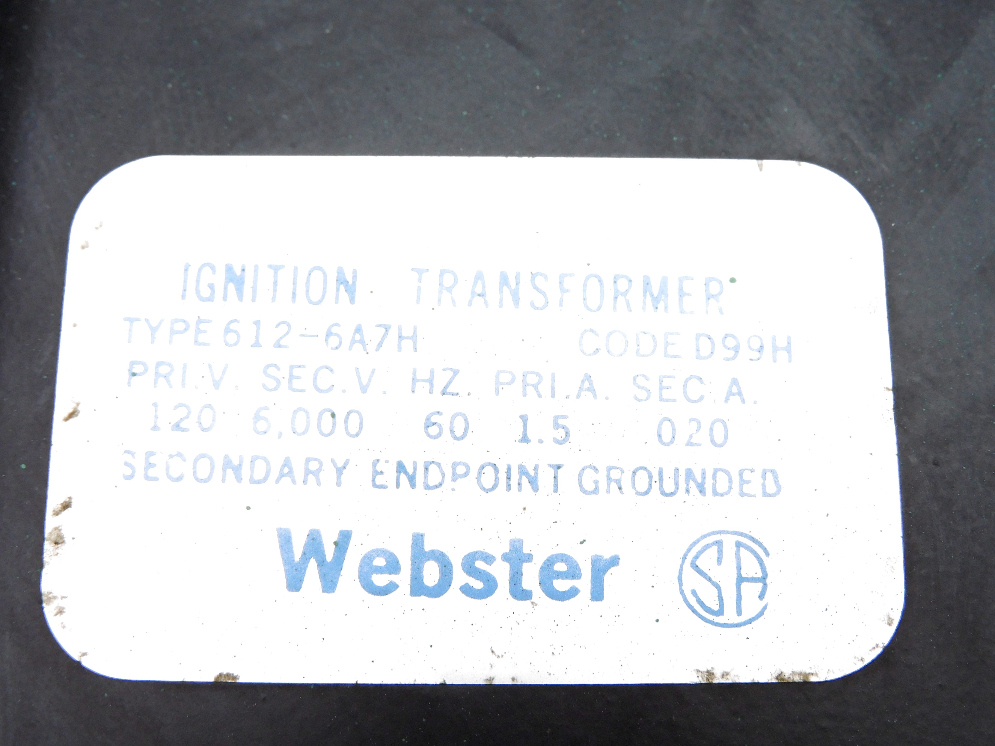 WEBSTER 612-6A7H UNMP