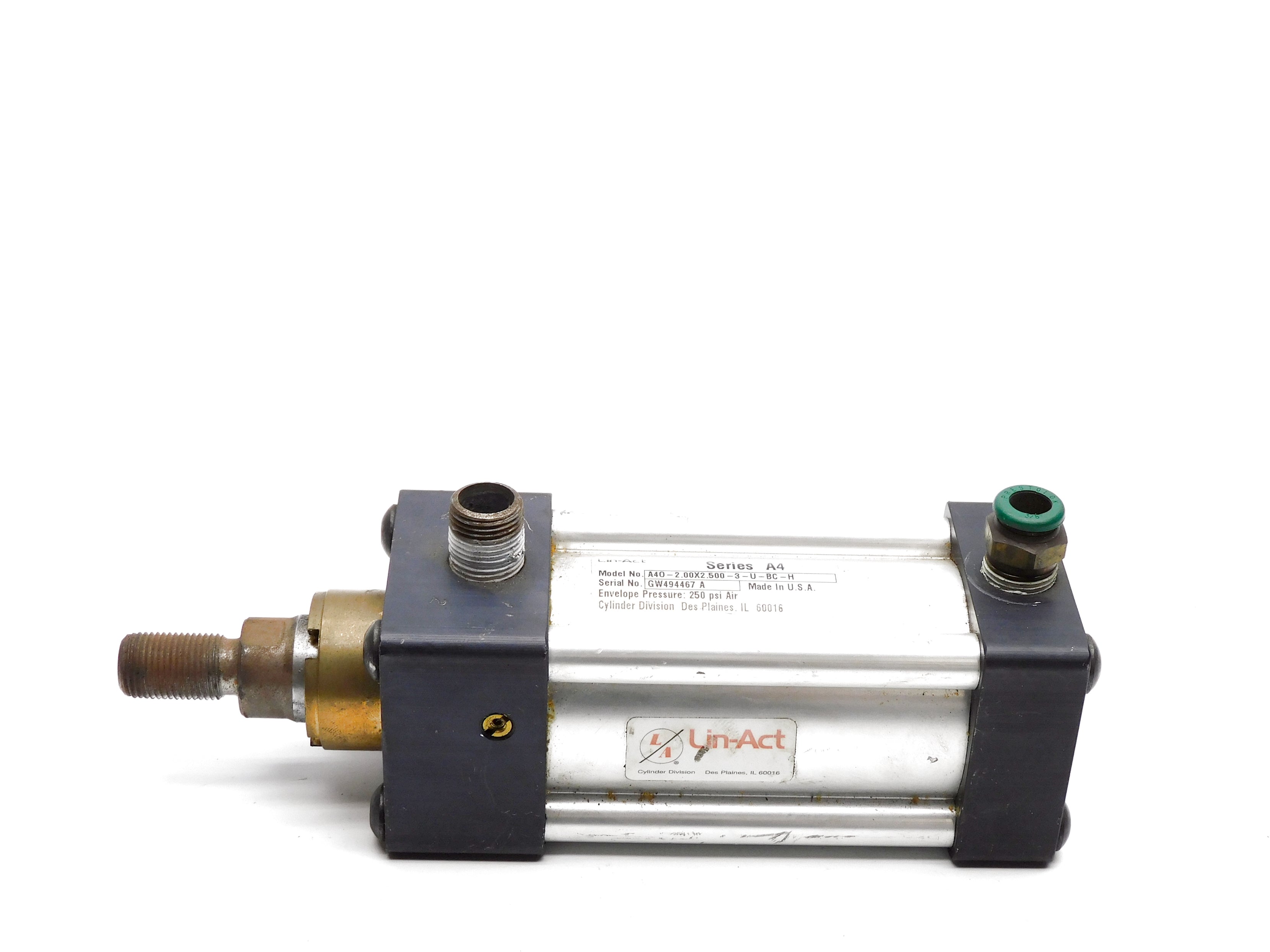 LIN-ACT A40-2.00X2.500-3-U-BC-H 250PSI UNMP