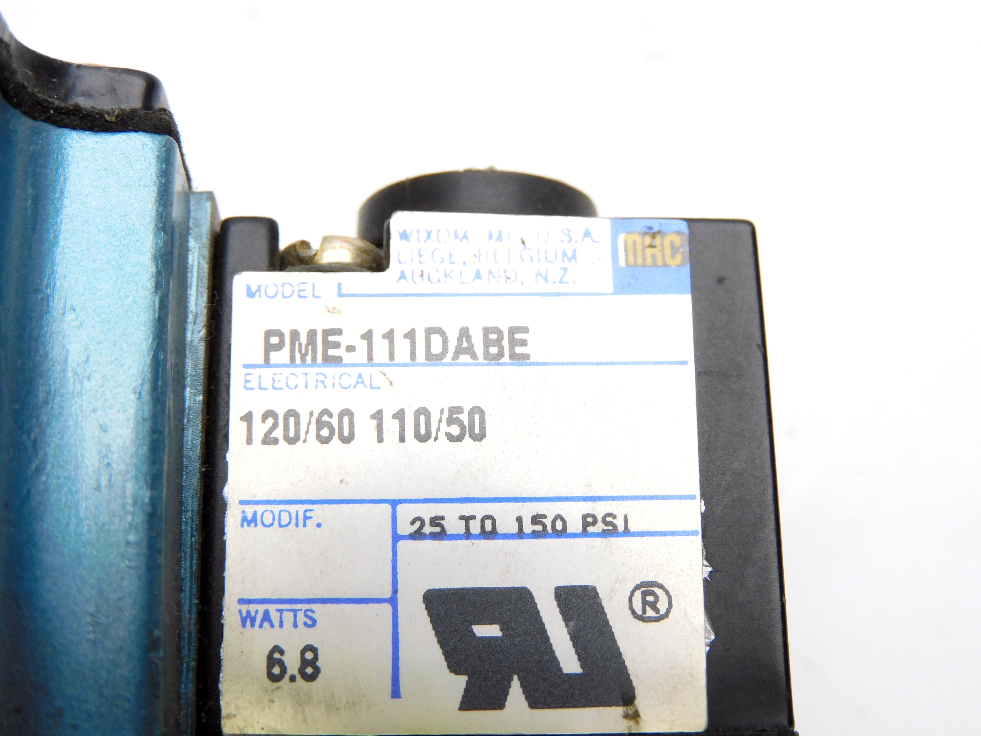 MAC 6321D-000-PM-111DA 120/60 110/50 150PSI (AS PICTURED) UNMP