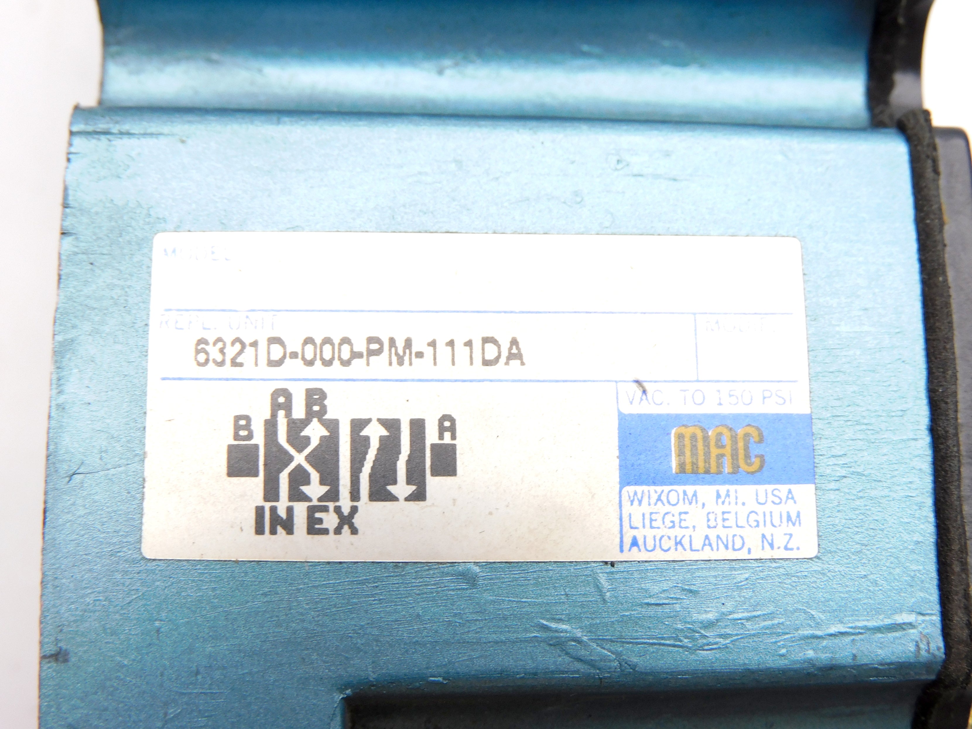 MAC 6321D-000-PM-111DA 120/60 110/50 150PSI (AS PICTURED) UNMP