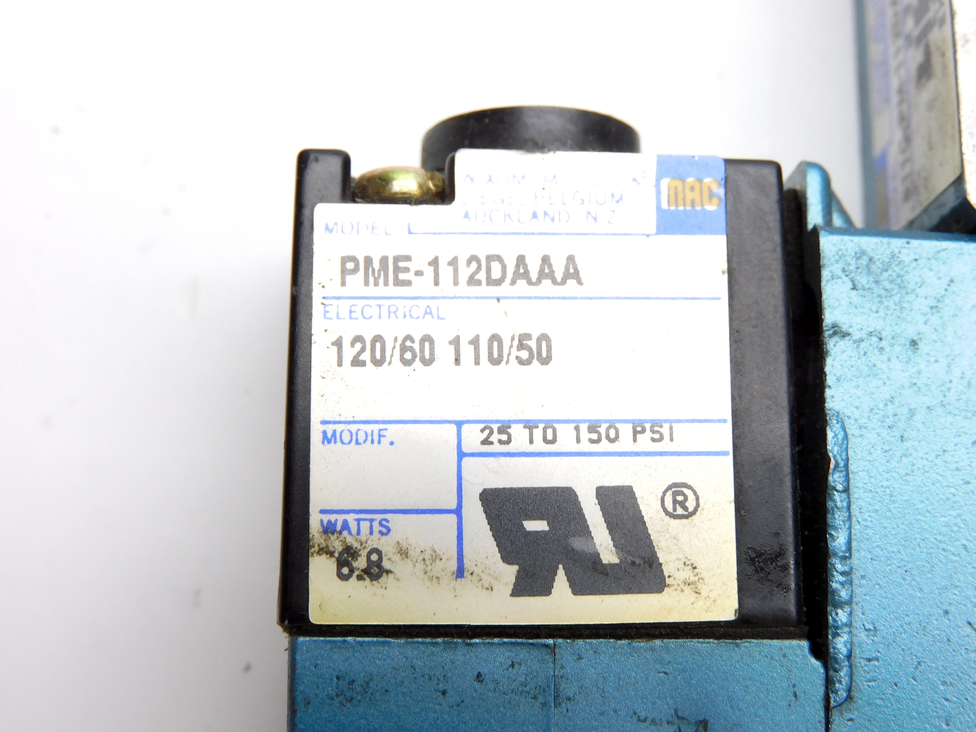 MAC 811C-PM-112DA-142 120/60 110/50 150PSI UNMP