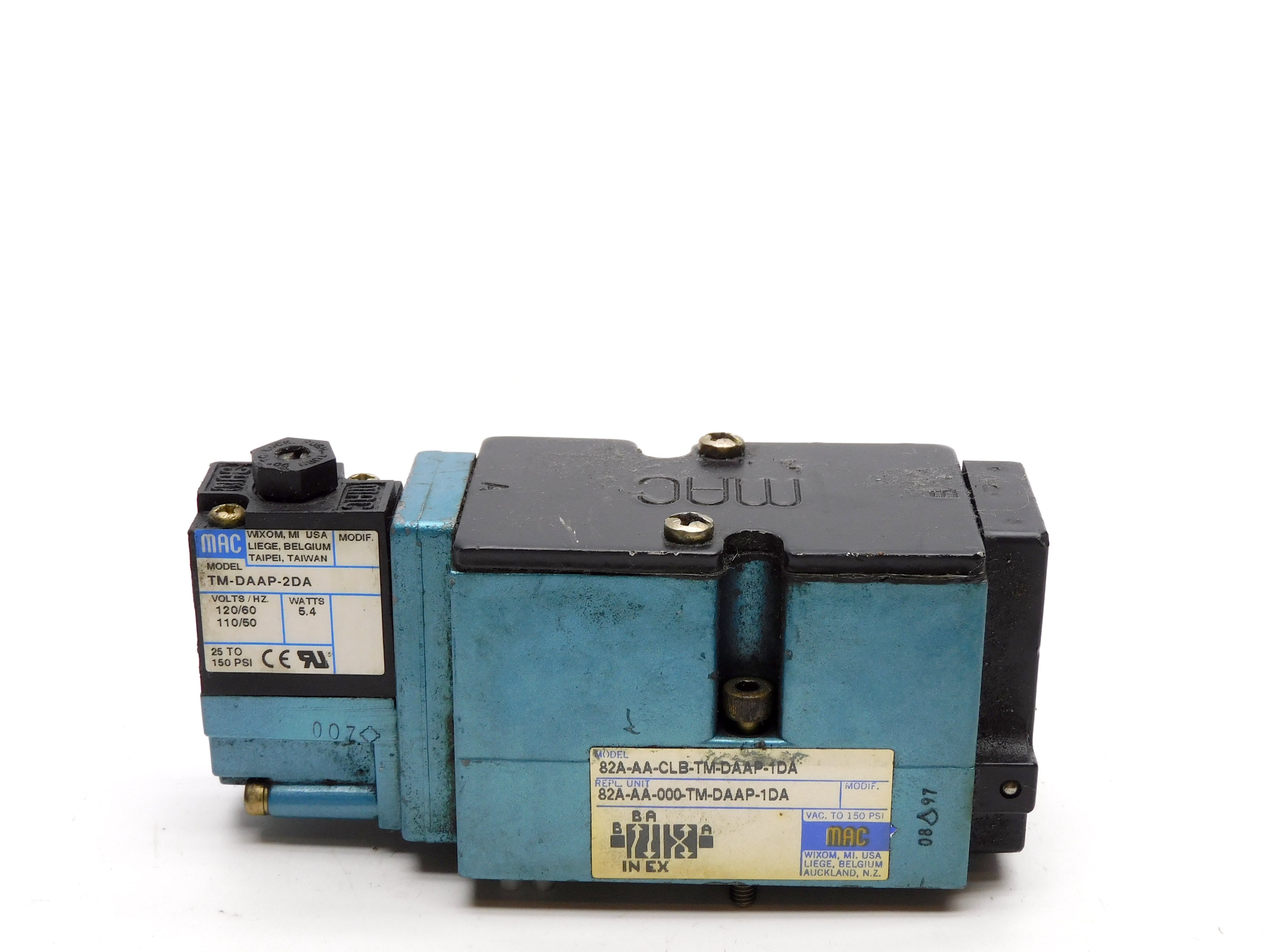 MAC 82A-AA-CLB-TM-DAAP-1DA 120/60 110/50 150PSI UNMP