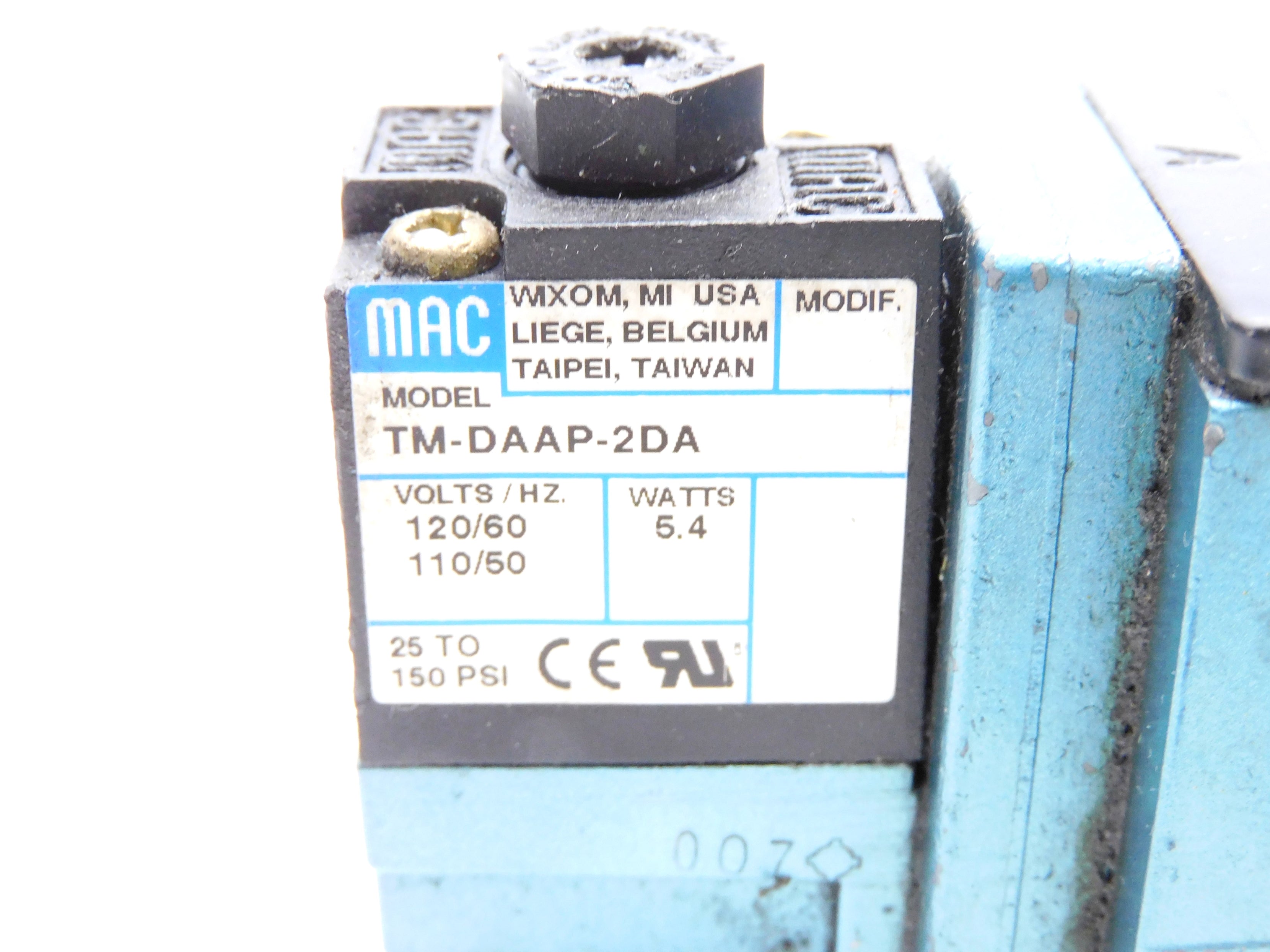 MAC 82A-AA-CLB-TM-DAAP-1DA 120/60 110/50 150PSI UNMP