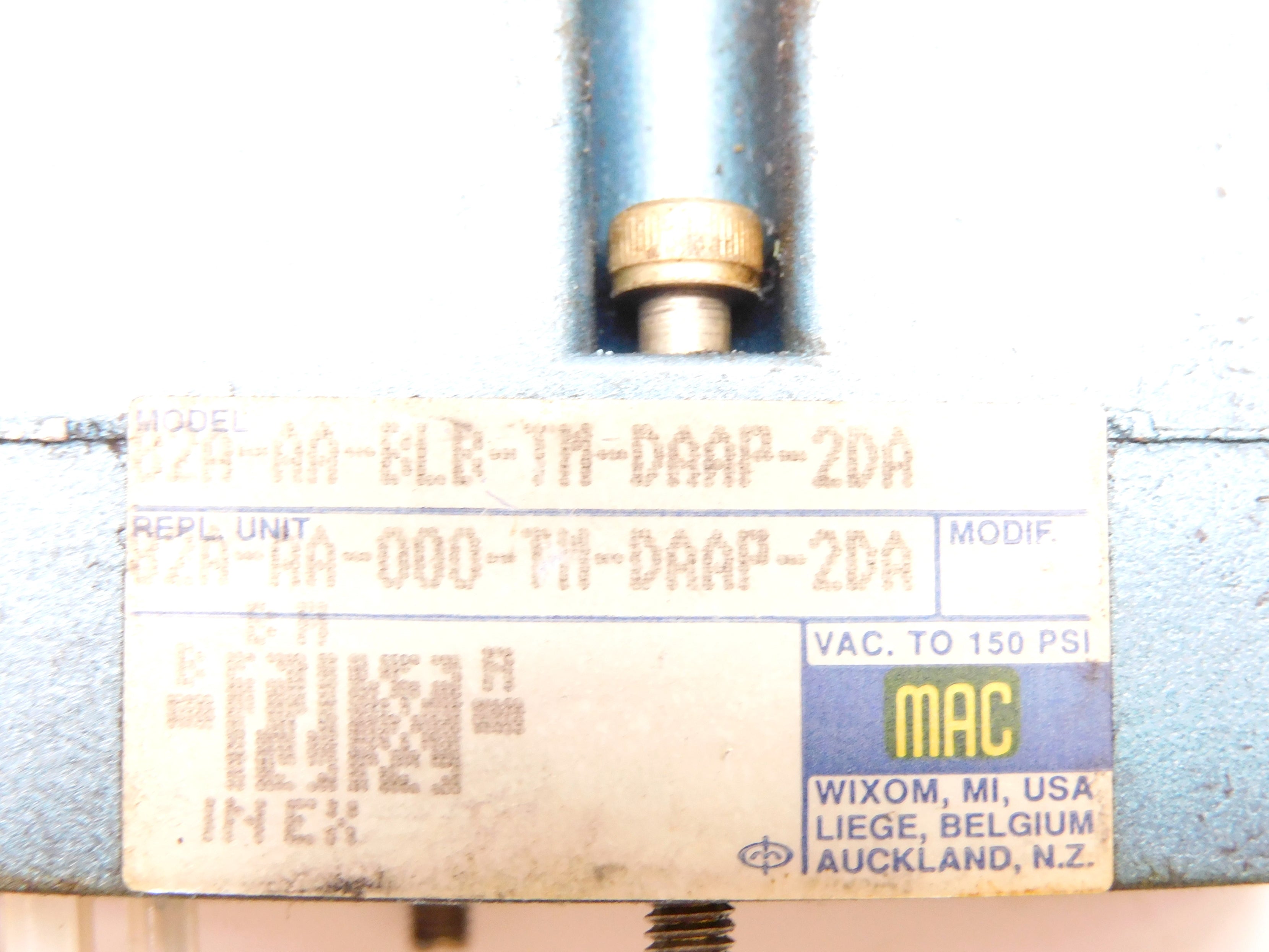 MAC 82A-AA-BLB-TM-DAAP-2DA 120/60 110/50 150PSI UNMP