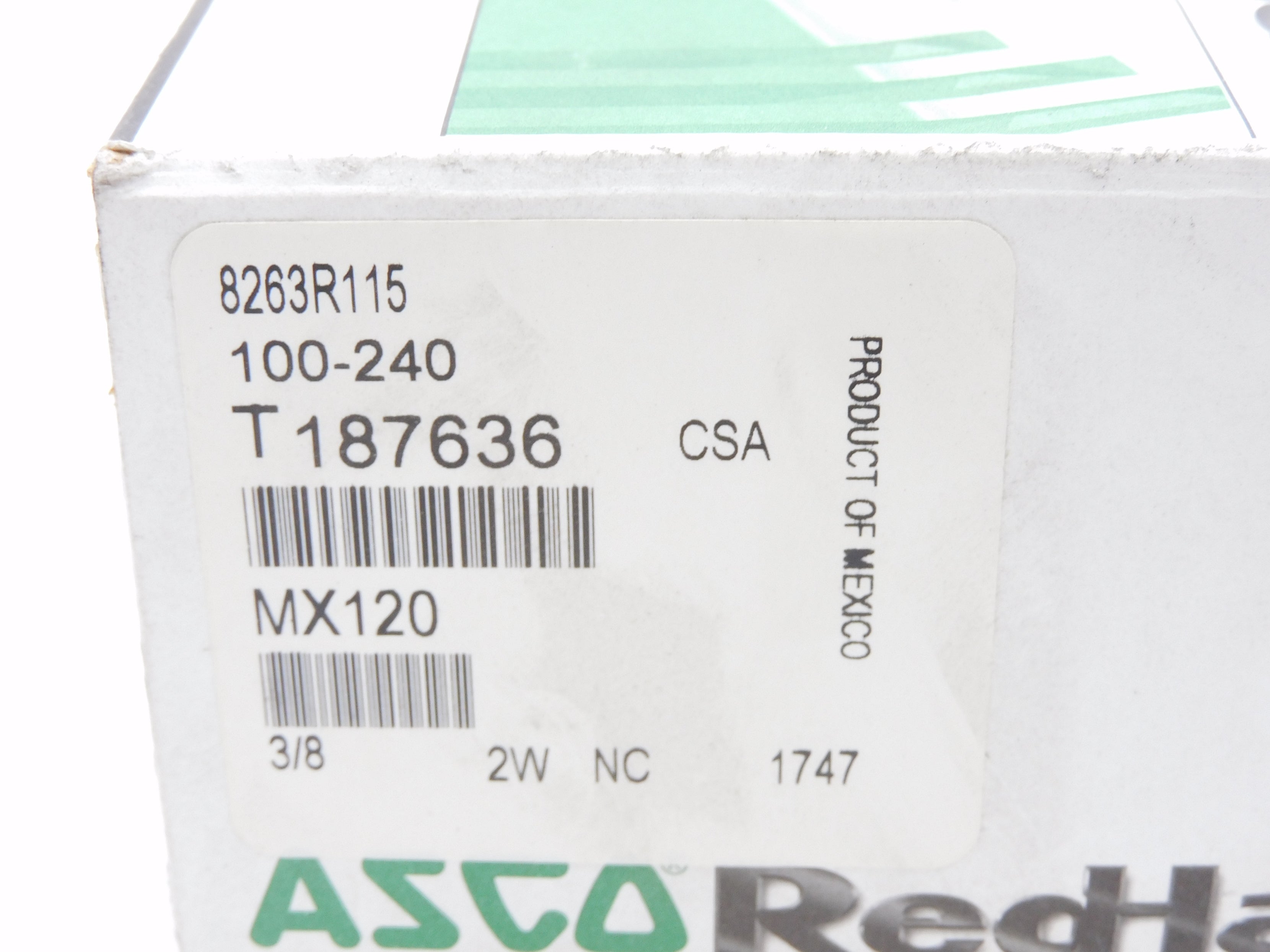 ASCO 8263R115 100-240V 395PSI NSMP