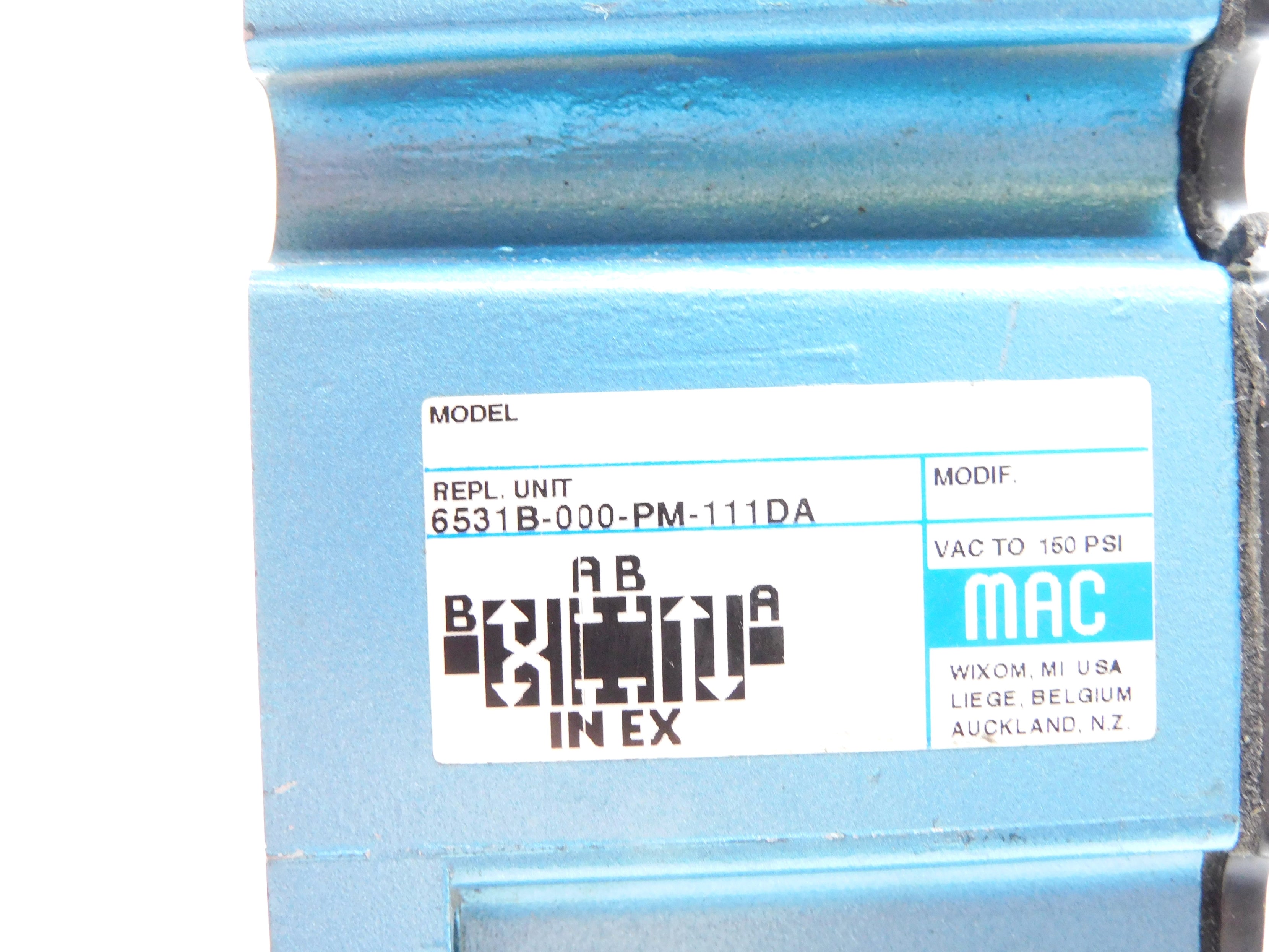 MAC 6531B-000-PM-111DA 120/60 110/50 150PSI NSNP