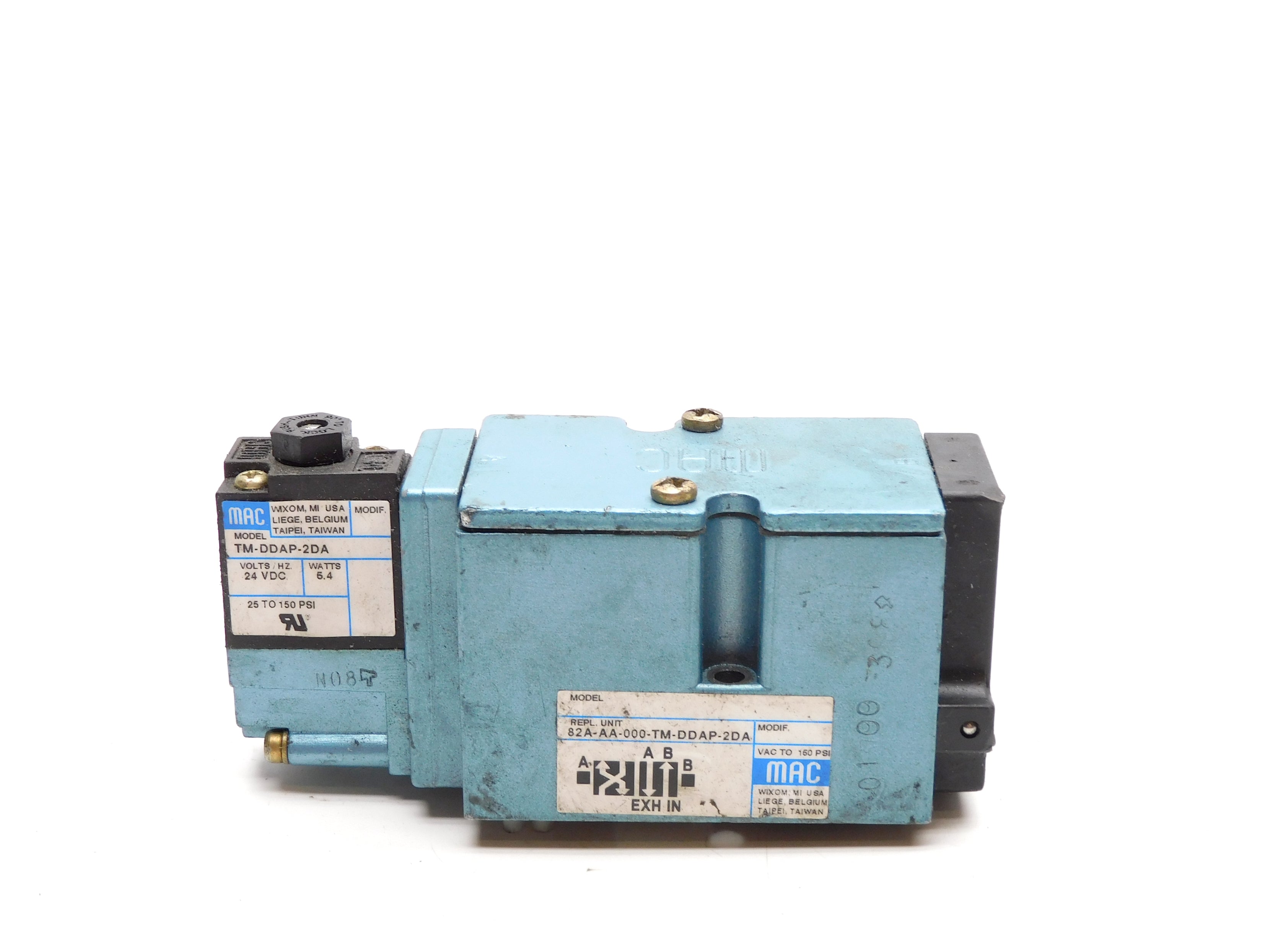 MAC 82A-AA-000-TM-DDAP-2DA 24VDC 150PSI UNMP