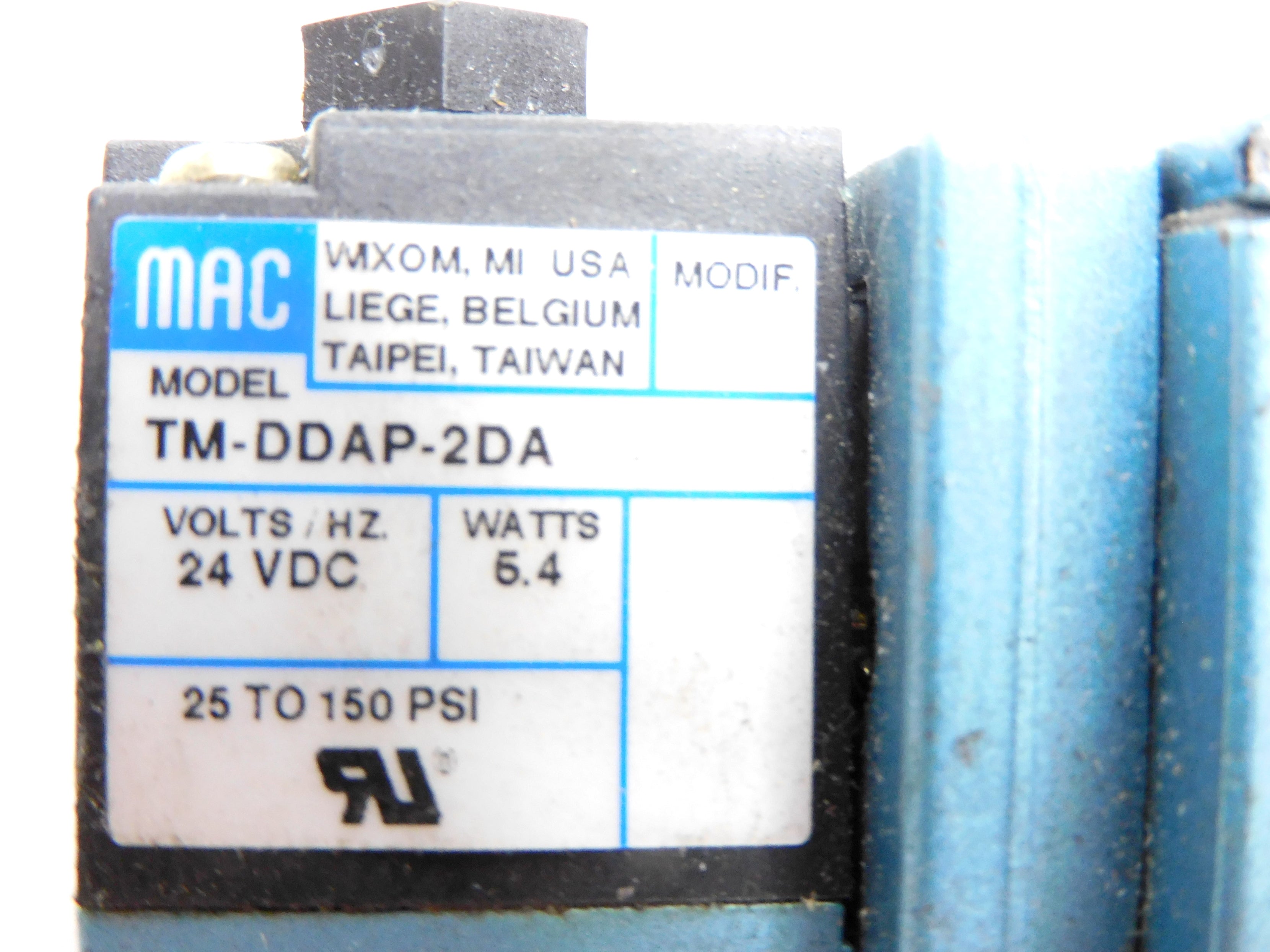 MAC 82A-AA-000-TM-DDAP-2DA 24VDC 150PSI UNMP