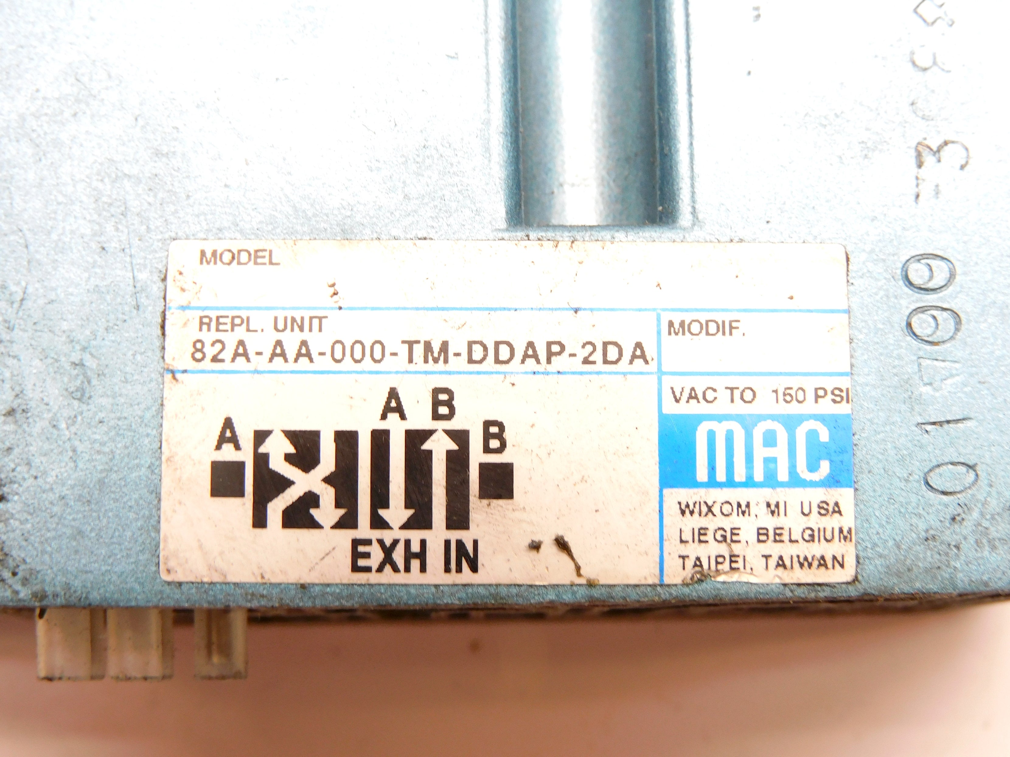 MAC 82A-AA-000-TM-DDAP-2DA 24VDC 150PSI UNMP