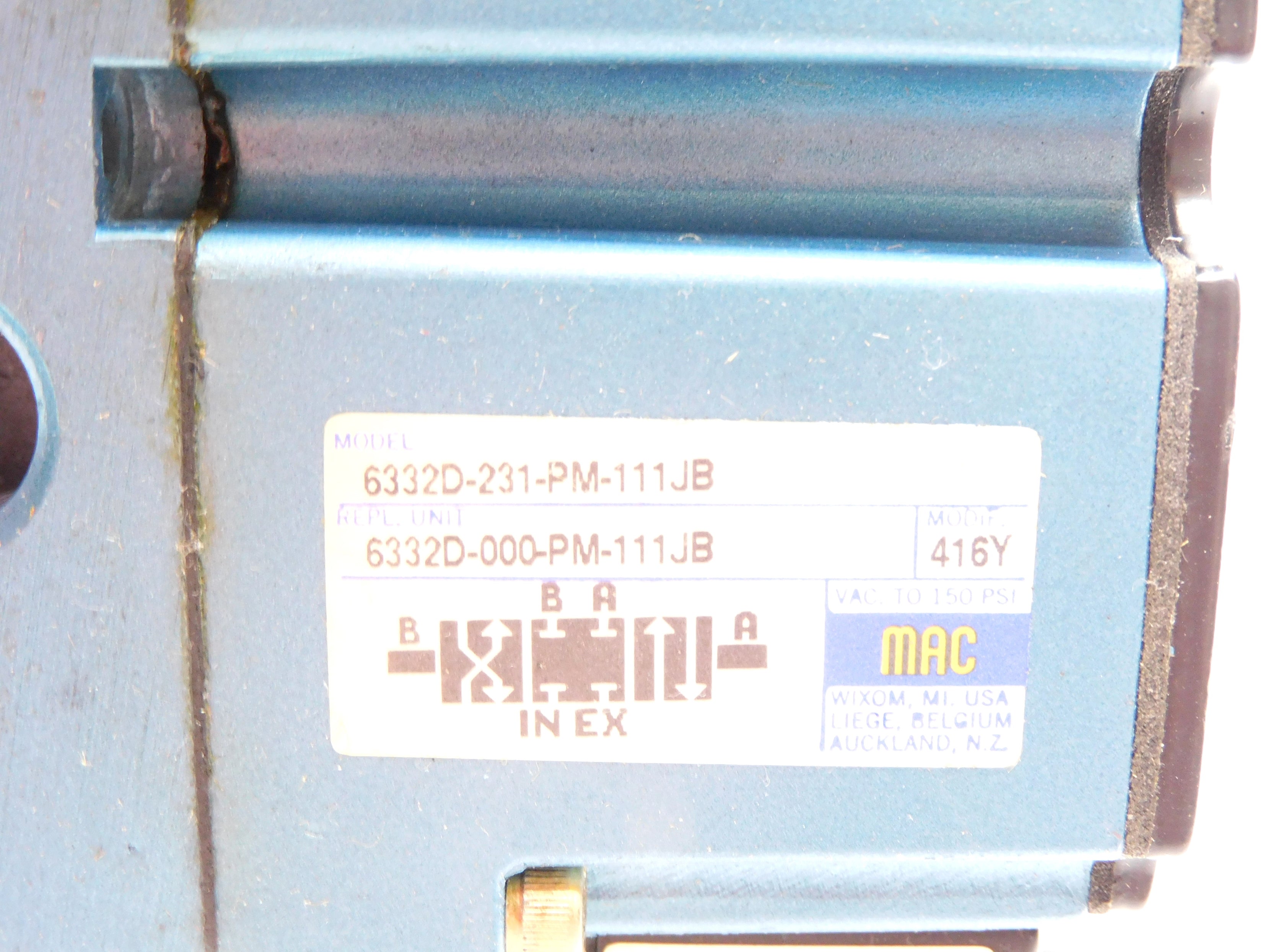 MAC 6332D-231-PM-111JB 120/60 110/50 150PSI (AS PICTURED) NSNP