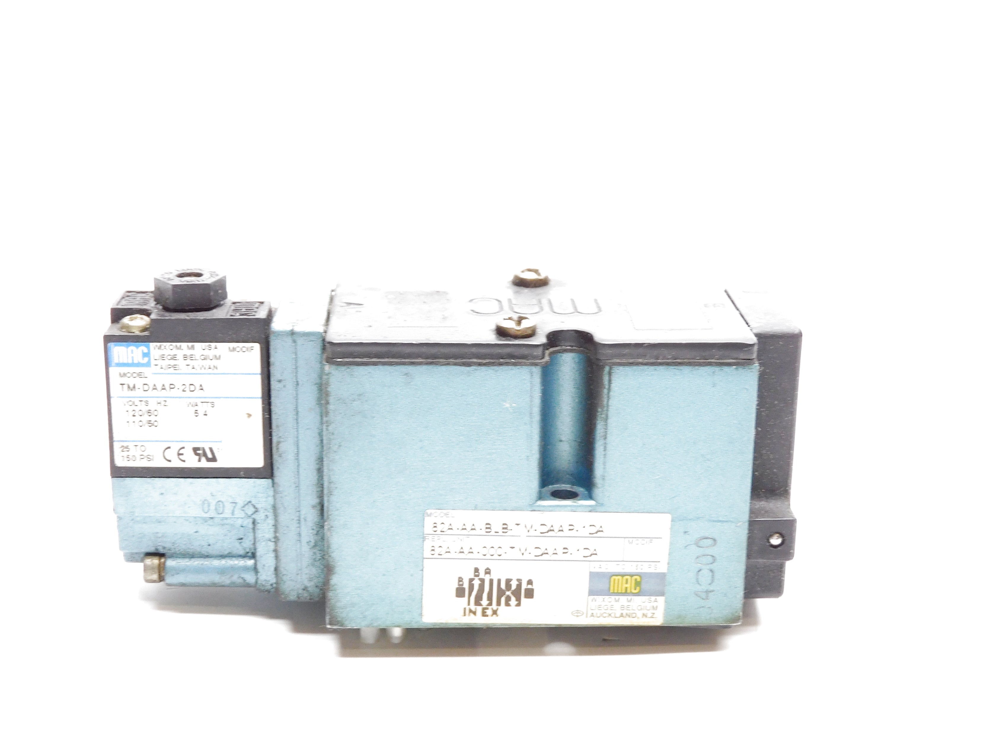 MAC 82A-AA-BLB-TM-DAAP-1DA 120/60 110/50 150PSI UNMP