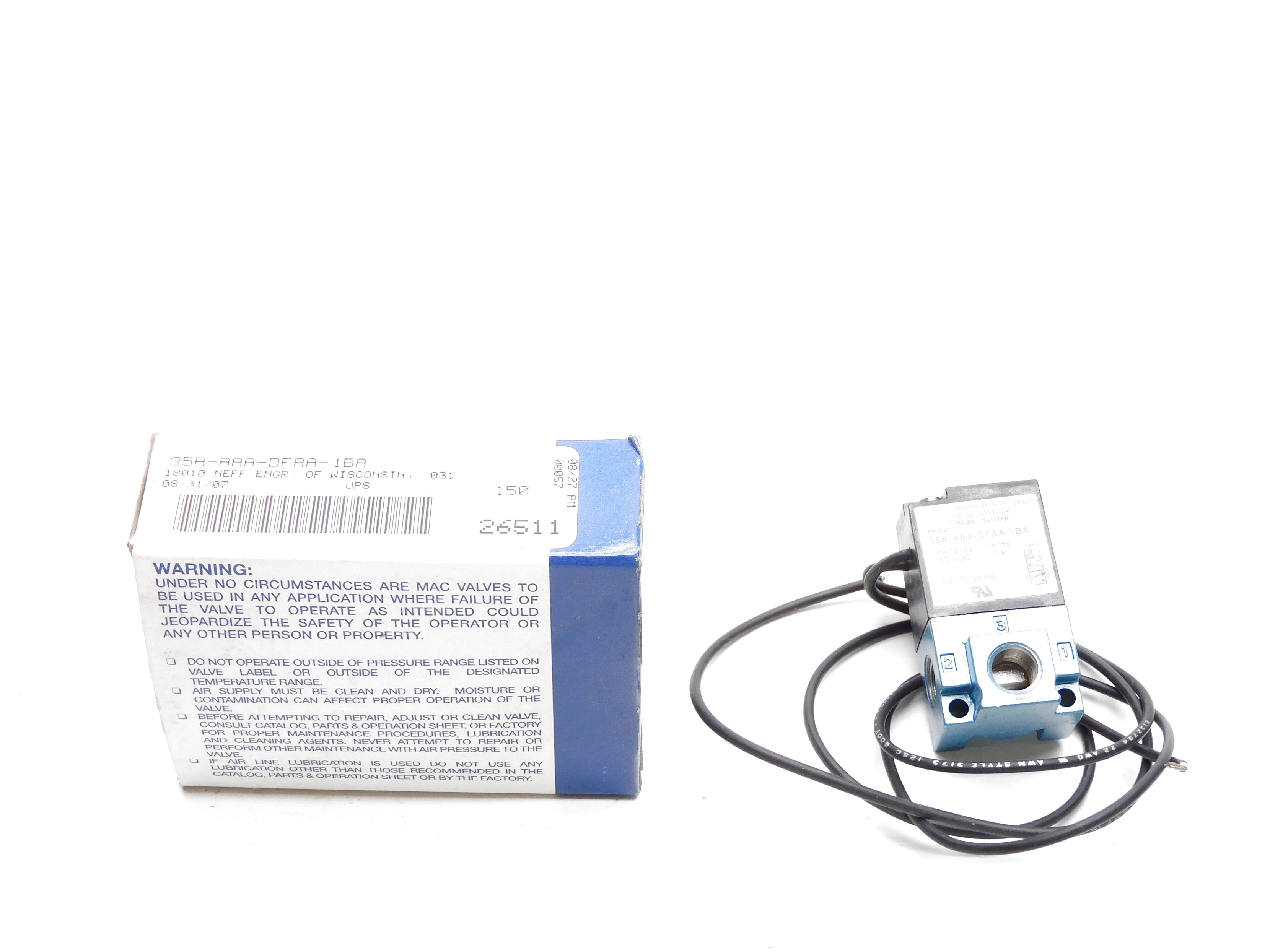 MAC 35A-AAA-DFAA-1BA 12VDC 120V PSI NSMP