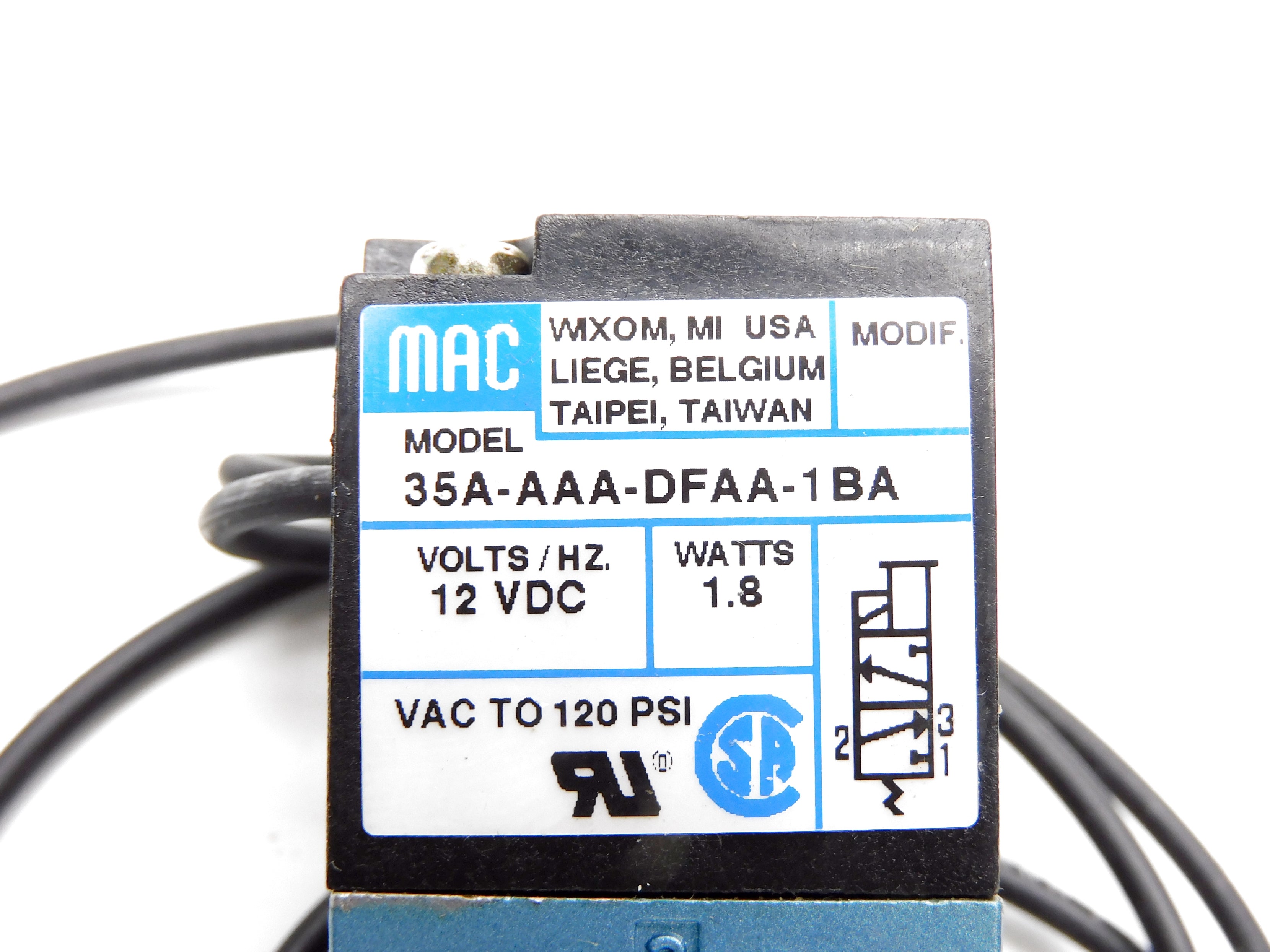 MAC 35A-AAA-DFAA-1BA 12VDC 120V PSI NSMP