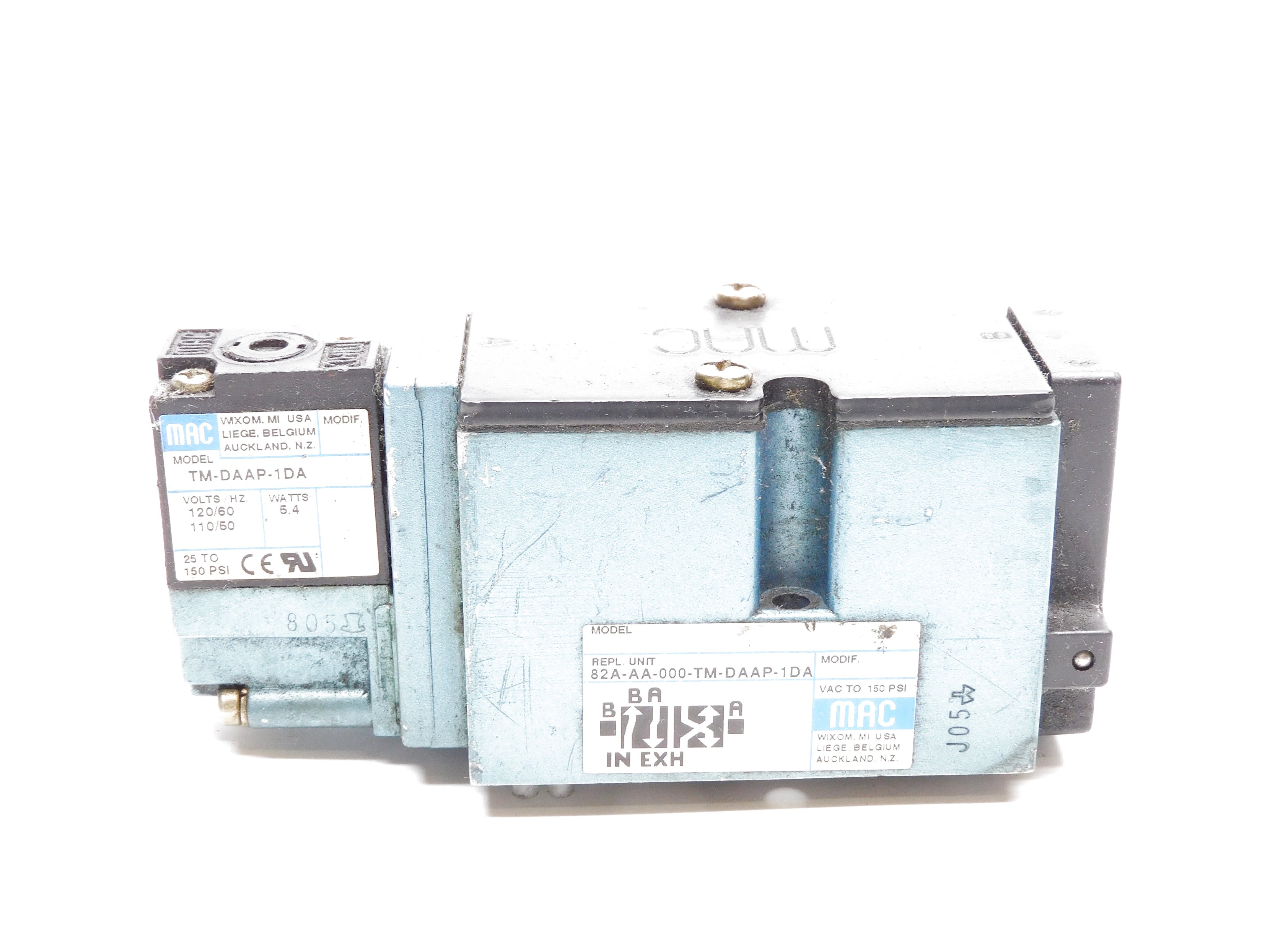 MAC 82A-AA-000-TM-DAAP-1DA 120/60 110/50 150PSI UNMP