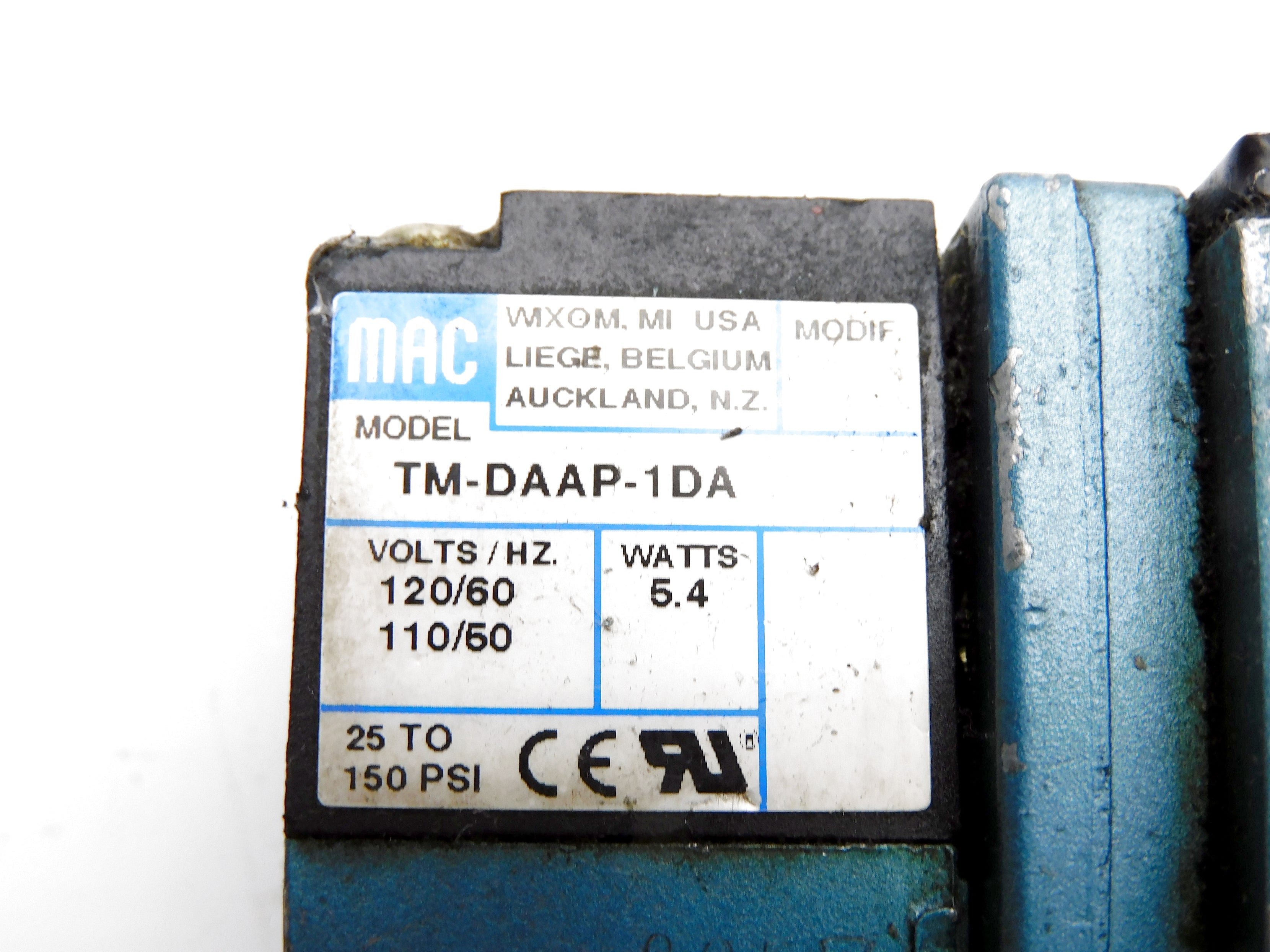 MAC 82A-AA-000-TM-DAAP-1DA 120/60 110/50 150PSI UNMP