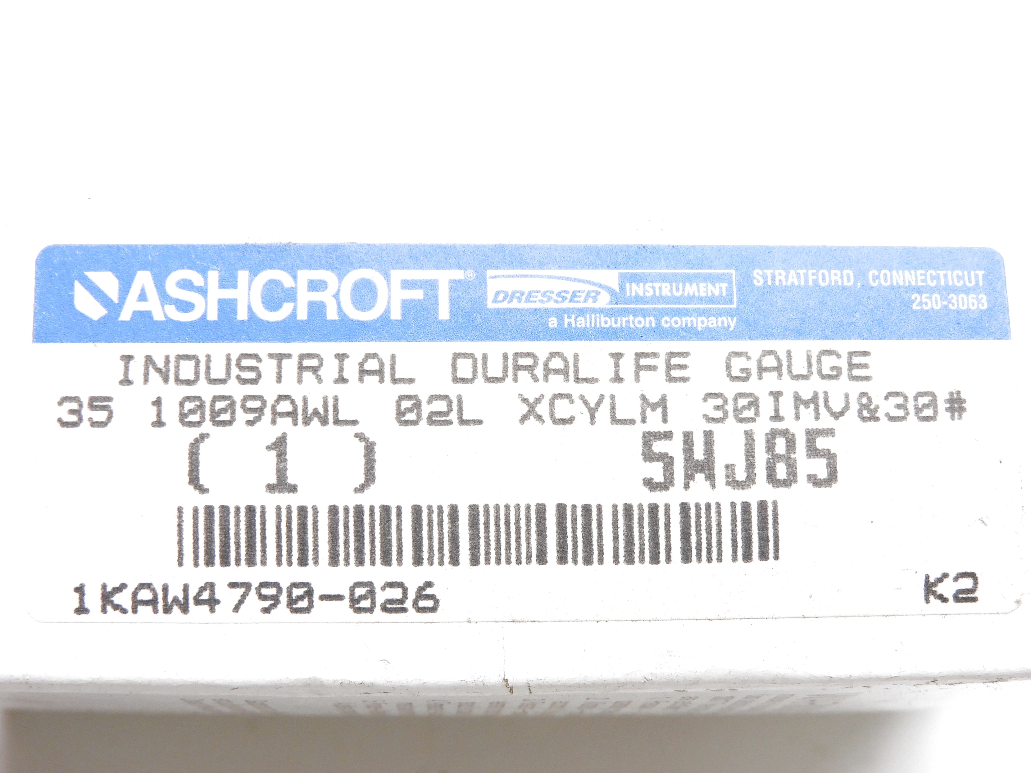 ASHCROFT 351009AWL02LXCYLM-30IMV-30# NSMP