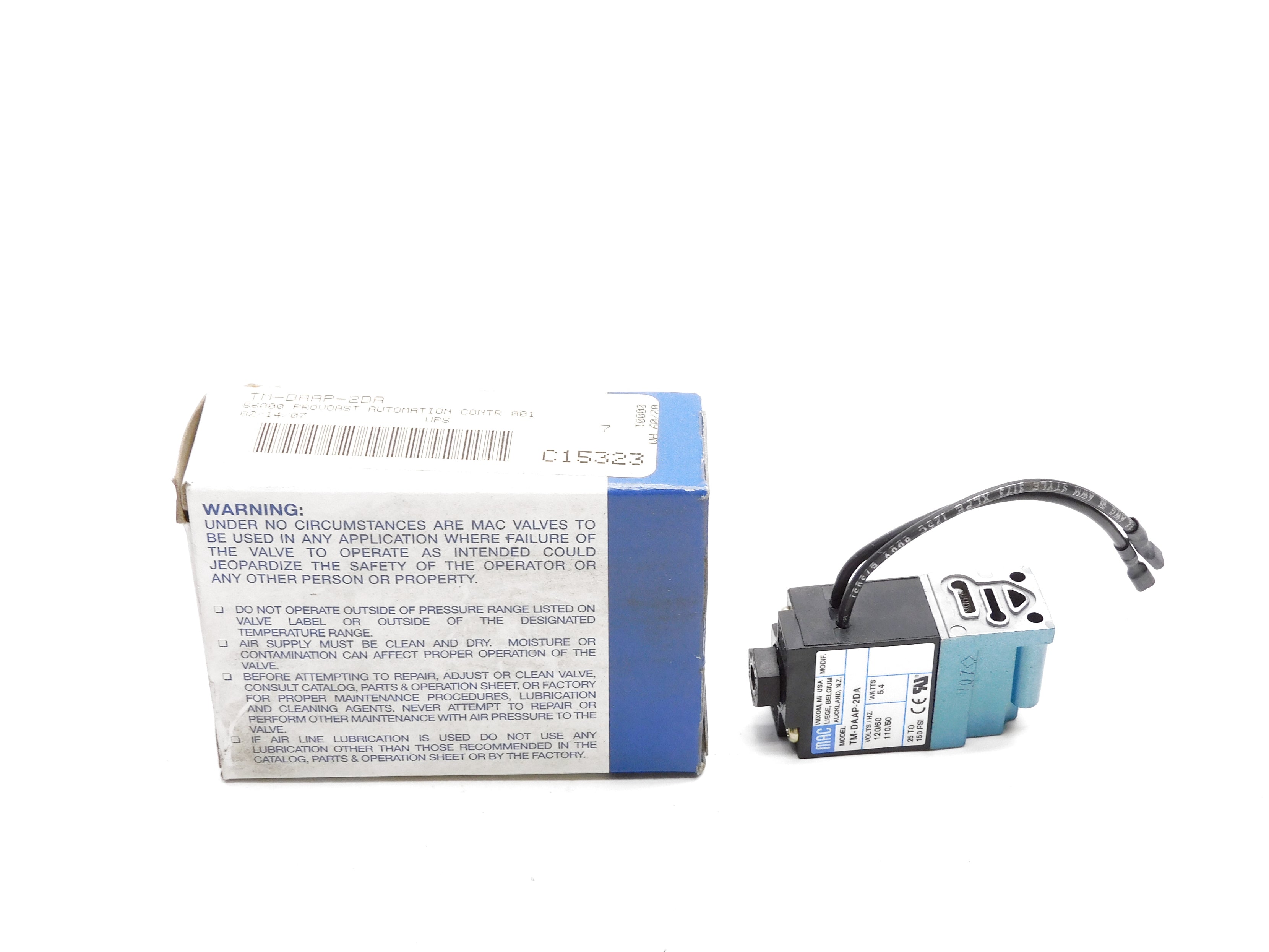 MAC TM-DAAP-2DA 120/60 110/50 150PSI NSMP