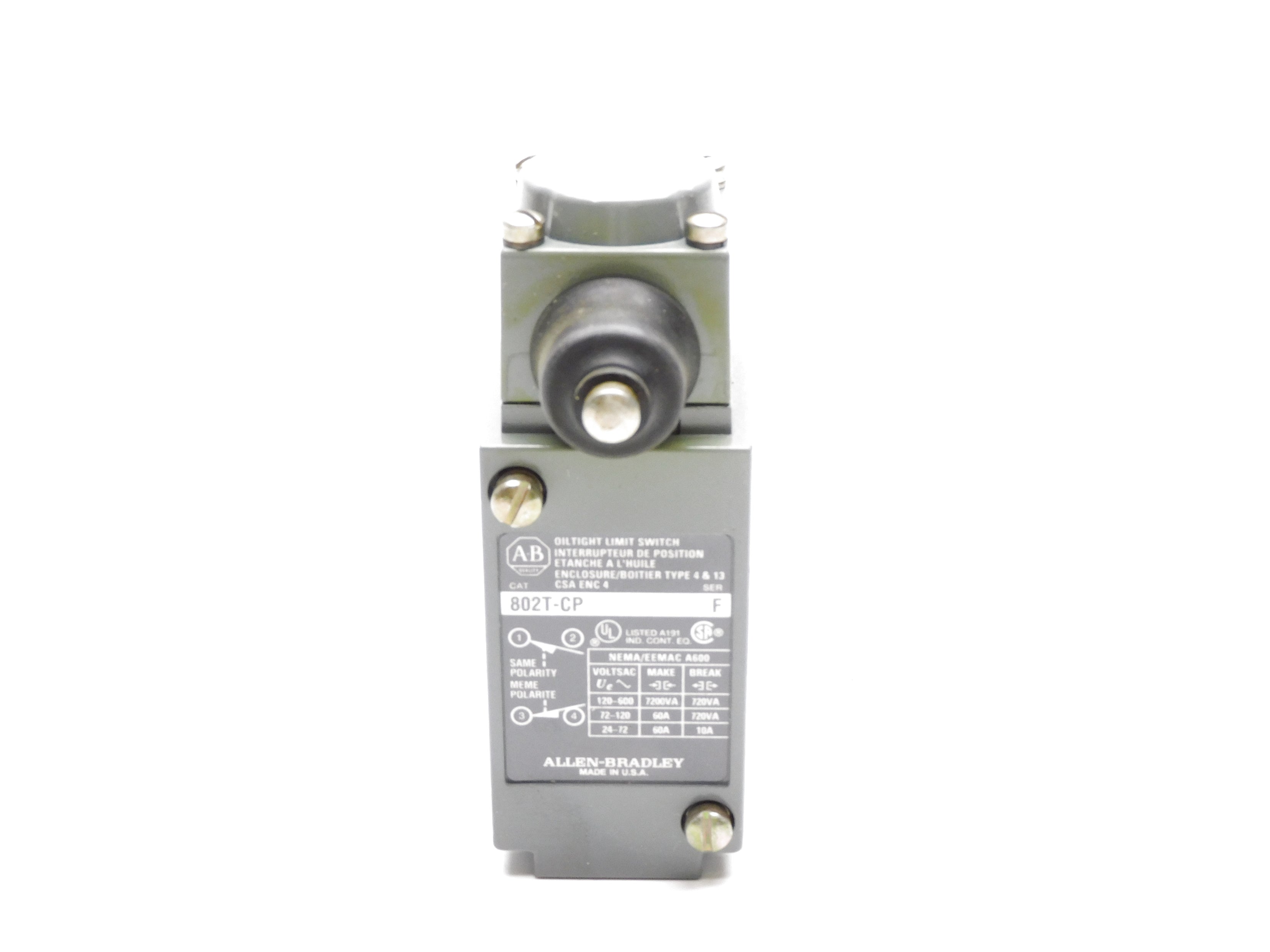 ALLEN BRADLEY 802T-CP SER. F (BK/YL) NSMP